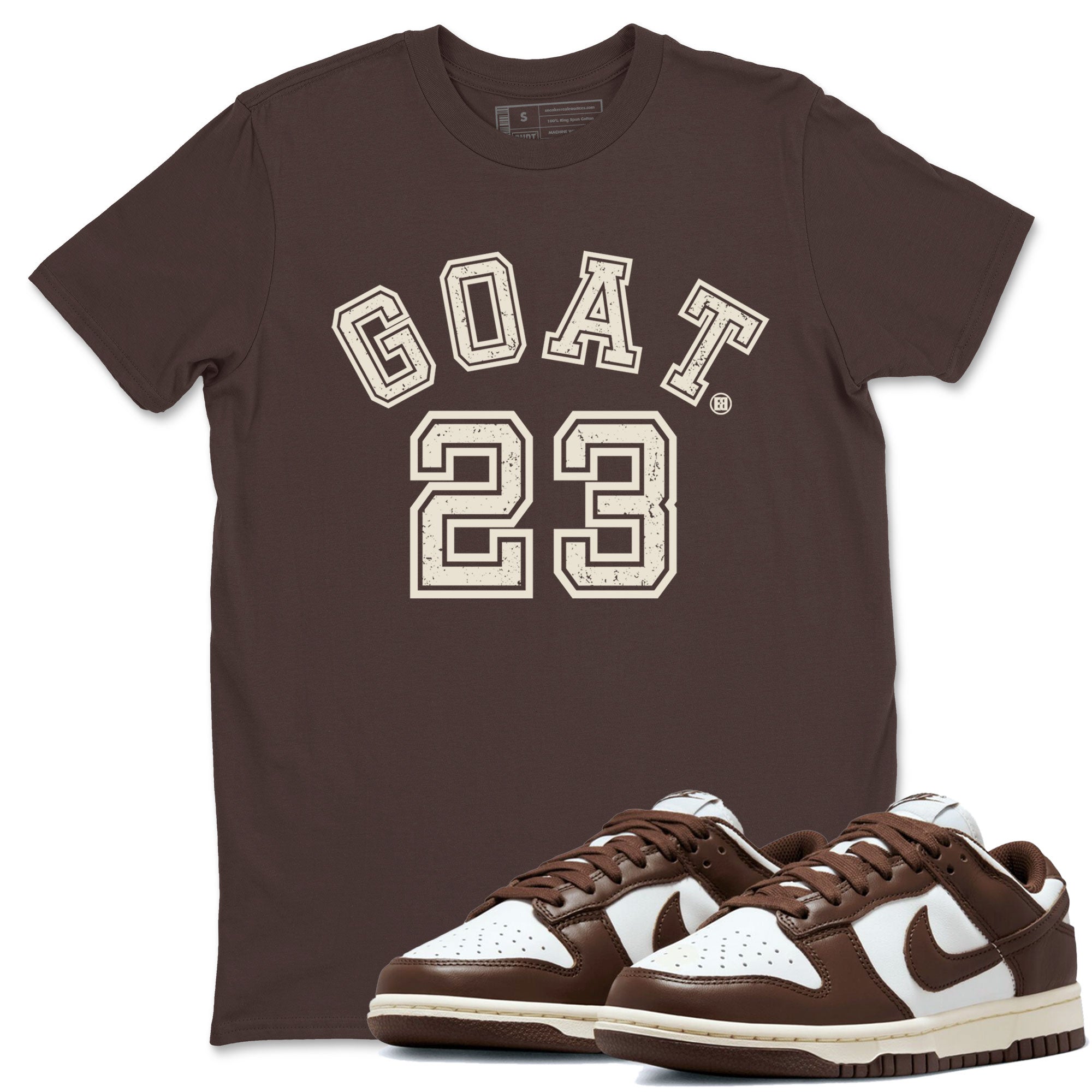 Dunk Low WMNS Cacao Wow sneaker sneaker shirt to match jordans Goat 23 sneaker match tees Dunk Cacao Wow Drip Gear Zones Short Sleeve Unisex Cotton Sneaker Matching T-Shirt Dark Chocolate 1 T-Shirt