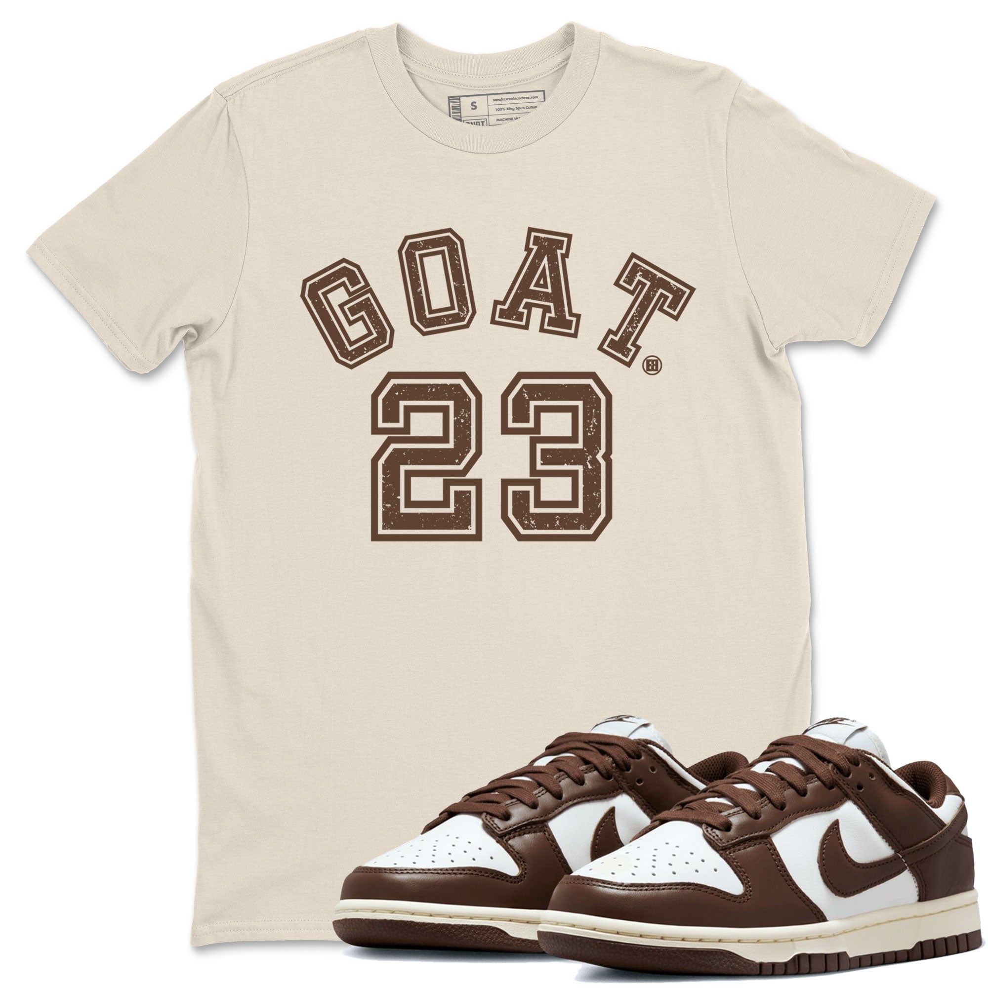 Dunk Low WMNS Cacao Wow sneaker sneaker shirt to match jordans Goat 23 sneaker match tees Dunk Cacao Wow Drip Gear Zones Short Sleeve Unisex Cotton Sneaker Matching T-Shirt Natural 1 T-Shirt