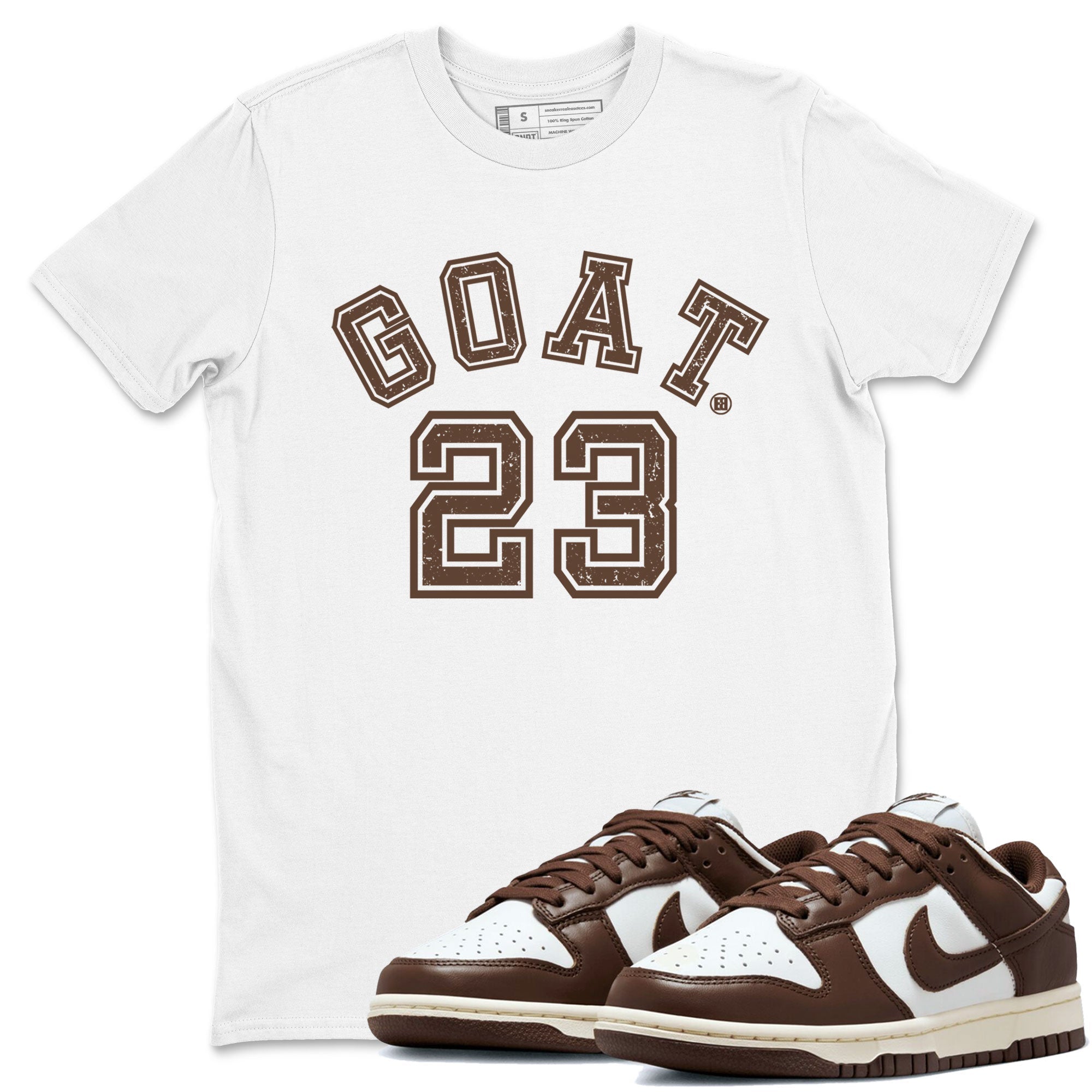 Dunk Low WMNS Cacao Wow sneaker sneaker shirt to match jordans Goat 23 sneaker match tees Dunk Cacao Wow Drip Gear Zones Short Sleeve Unisex Cotton Sneaker Matching T-Shirt White 1 T-Shirt