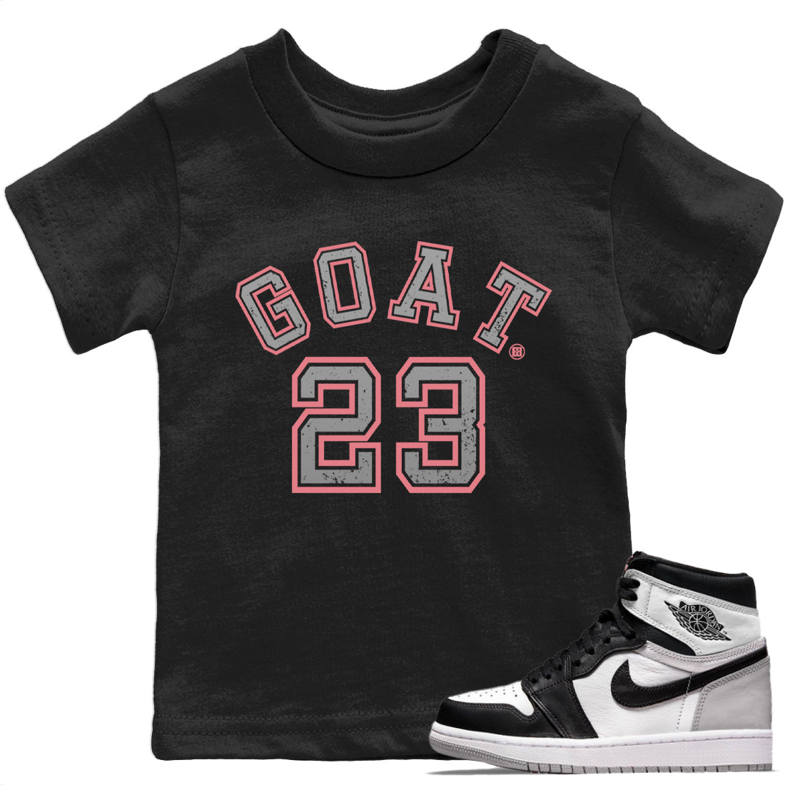 Jordan 1 Stage Haze Sneaker Matching T-Shirt Goat 23 Sneaker Tees Jordan 1 Stage Haze Sneaker Release Tees Kids Shirts