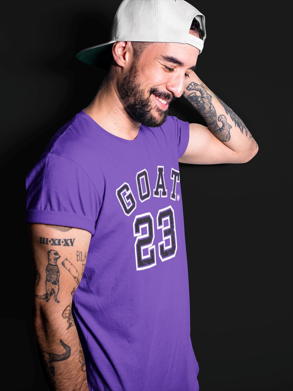 Jordan 13 Court Purple Sneaker Matching T-Shirt Goat 23 Sneaker Tees Jordan 13 Court Purple Sneaker Release Tees Crew Neck Tees