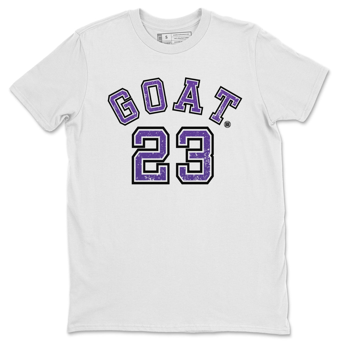 Jordan 13 Court Purple Sneaker Matching T-Shirt Goat 23 Sneaker Tees Jordan 13 Court Purple Sneaker Release Tees Crew Neck Tees