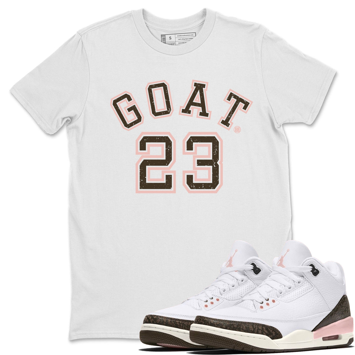 Jordan 3 Atmosphere Sneaker Matching T-Shirt Goat 23 Sneaker Tees Jordan 3 Atmosphere Sneaker Release Tees Crew Neck Tees