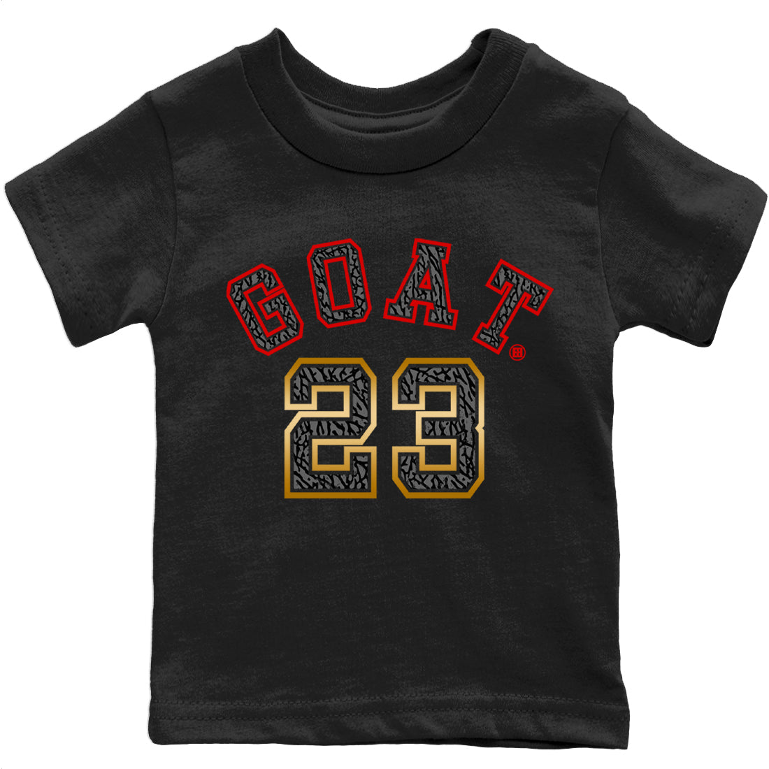 Jordan 3 Black Gold Sneaker Matching T-Shirt Goat 23 Sneaker Tees Jordan 3 Black Gold Sneaker Release Tees Kids Shirts