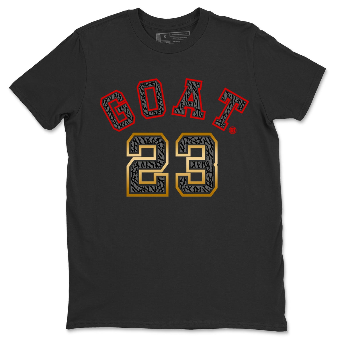 Jordan 3 Black Gold Sneaker Matching T-Shirt Goat 23 Sneaker Tees Jordan 3 Black Gold Sneaker Release Tees Crew Neck Tees