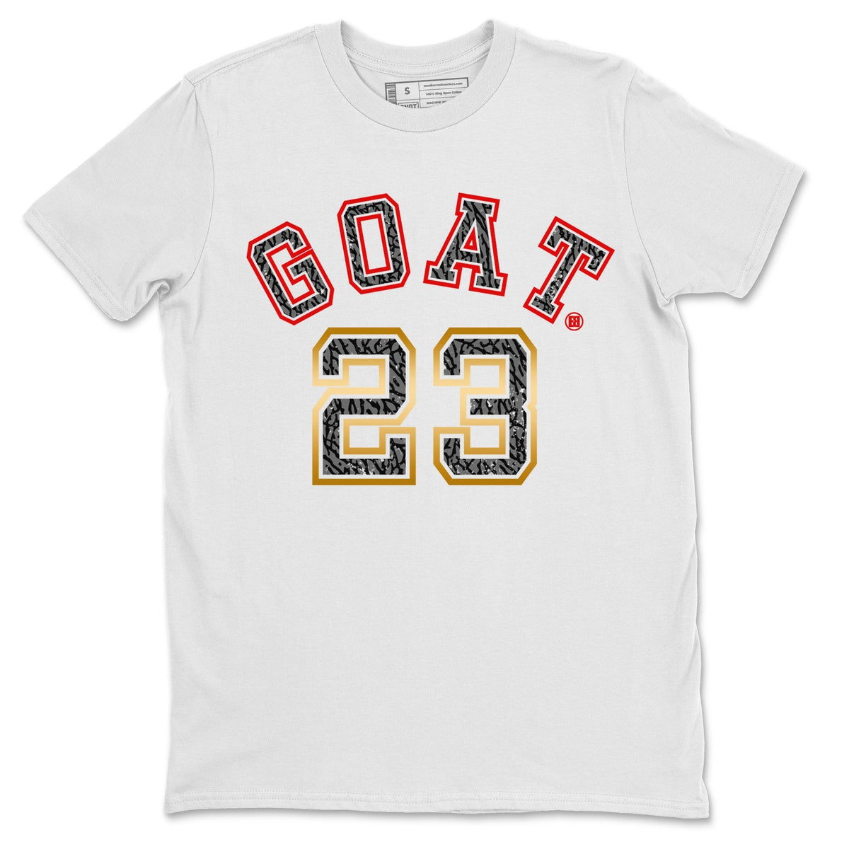 Jordan 3 Black Gold Sneaker Matching T-Shirt Goat 23 Sneaker Tees Jordan 3 Black Gold Sneaker Release Tees Crew Neck Tees