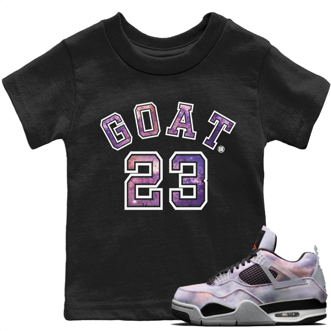 Jordan 4 Zen Master Sneaker Matching T-Shirt Goat 23 Sneaker Tees Jordan 4 Zen Master Sneaker Release Tees Kids Shirts