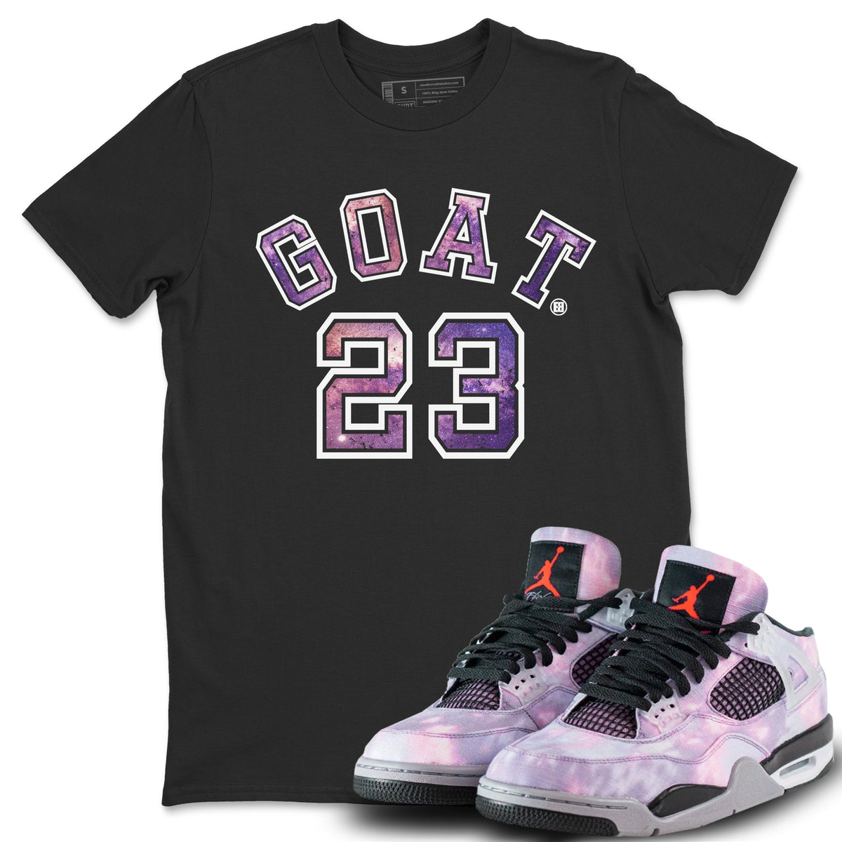 Jordan 4 Zen Master Sneaker Matching T-Shirt Goat 23 Sneaker Tees Jordan 4 Zen Master Sneaker Release Tees Crew Neck Tees