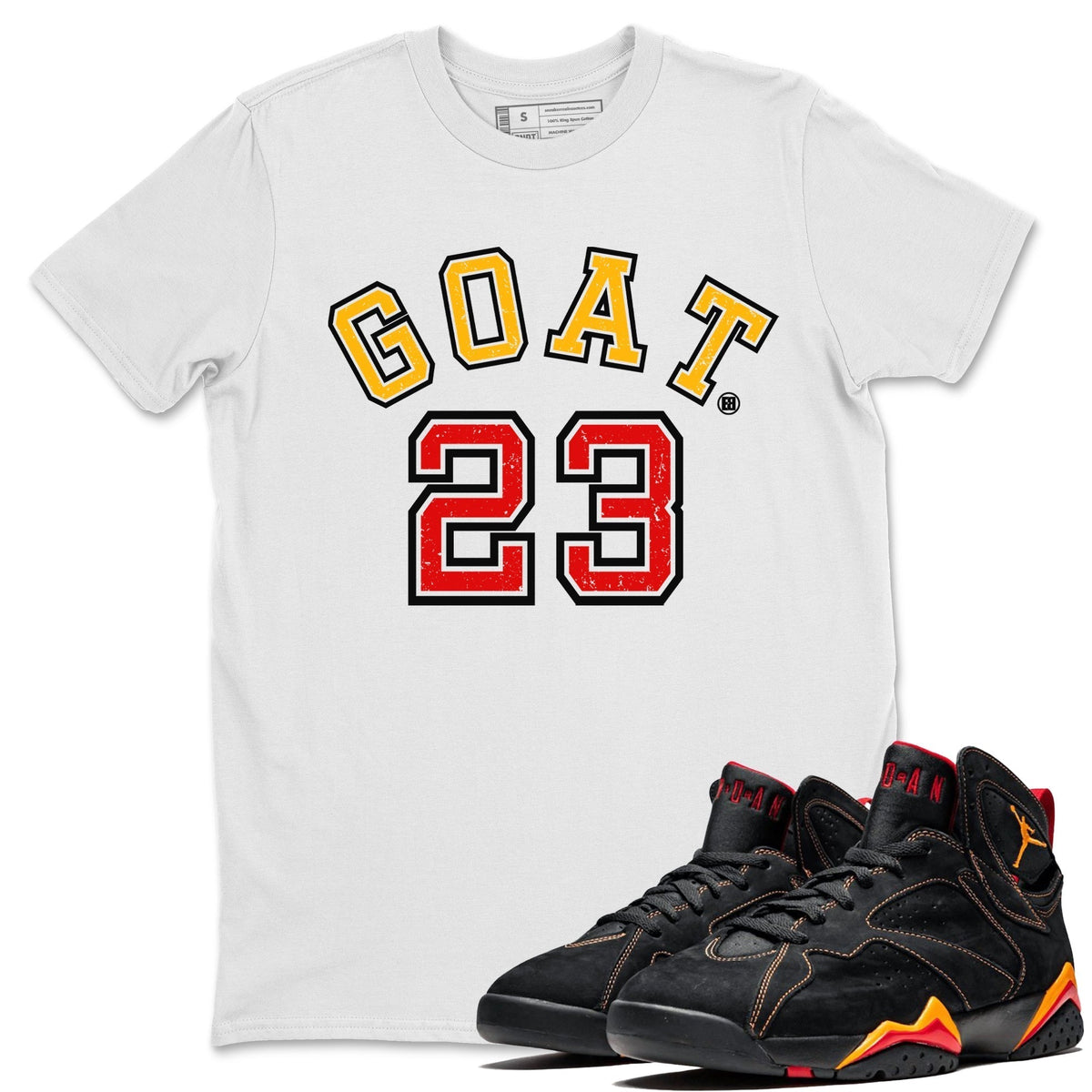 Jordan 7 Citrus Shirt To Match Jordans Goat 23 Sneaker Tees Jordan 7 Citrus Drip Gear Zone Sneaker Matching Clothing Unisex Shirts