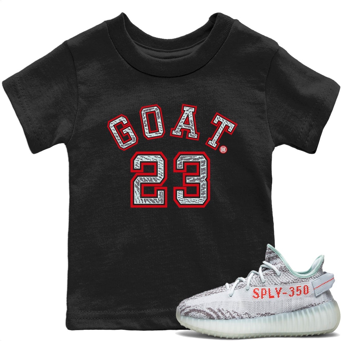 Yeezy 350 Blue Tint Shirt To Match Jordans Goat 23 Sneaker Tees Yeezy 350 Blue Tint Drip Gear Zone Sneaker Matching Clothing Kids Shirts