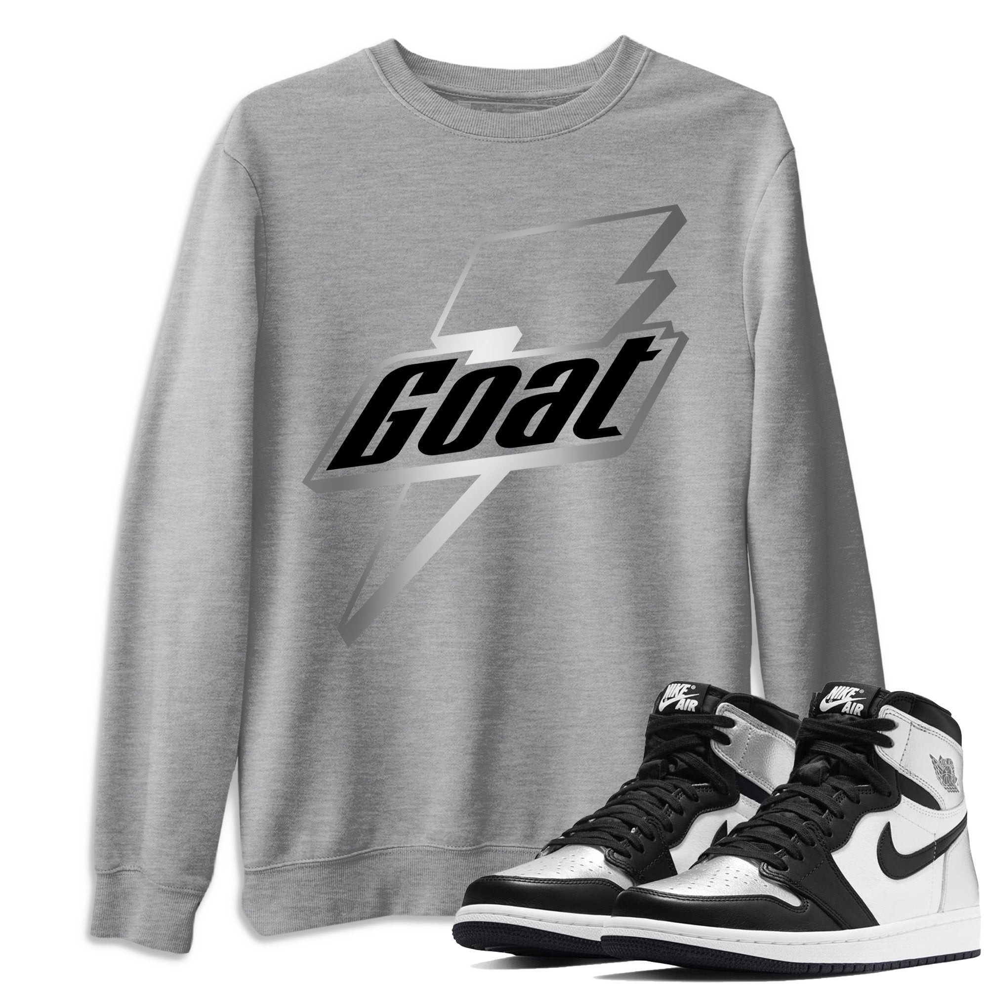 Jordan 1 Silver Toe Shirt To Match Jordans Goat Sneaker Tees Jordan 1 Silver Toe Drip Gear Zone Sneaker Matching Clothing Unisex Shirts