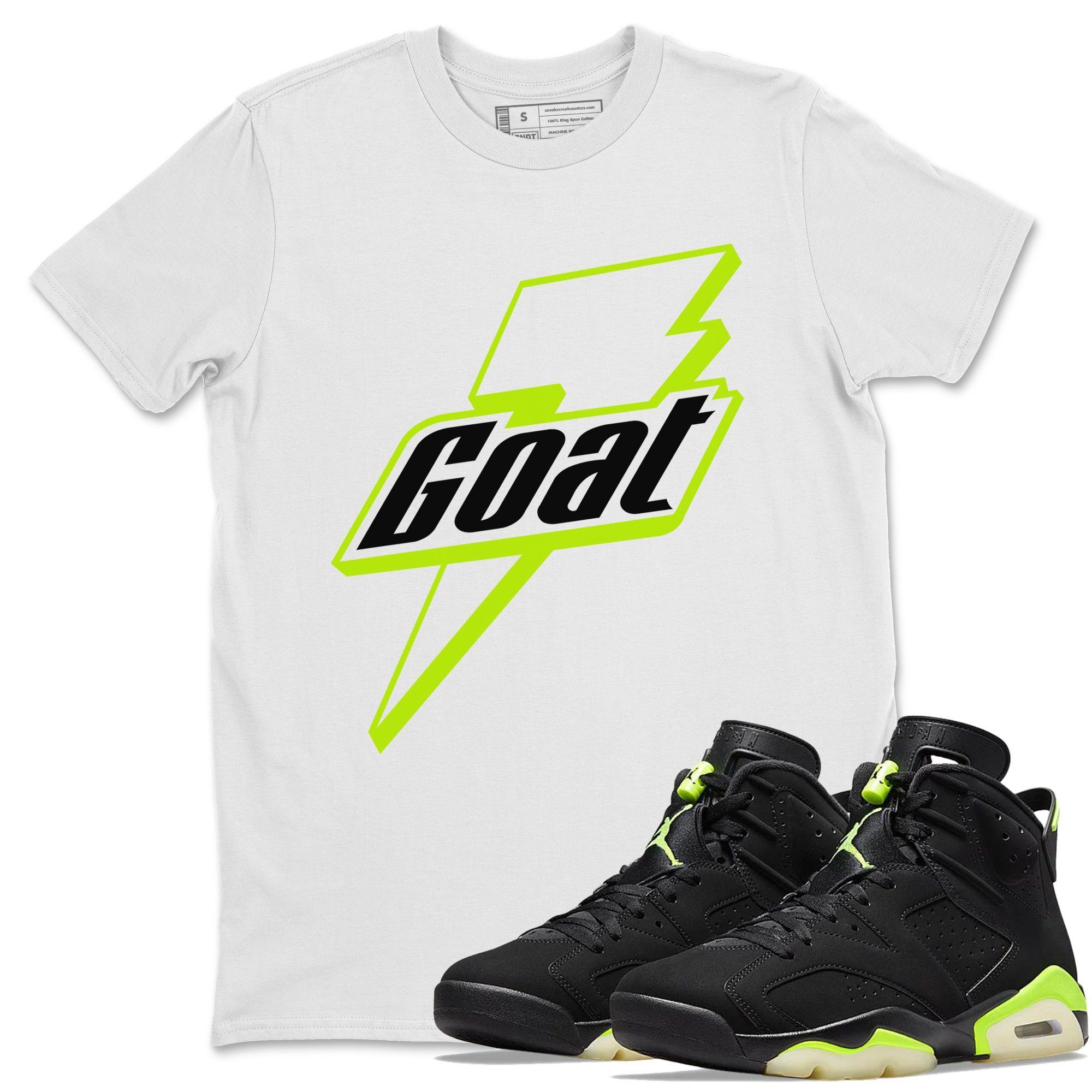 Jordan 6 Electric Green Shirt To Match Jordans Goat Sneaker Tees Jordan 6 Electric Green Drip Gear Zone Sneaker Matching Clothing Unisex Shirts