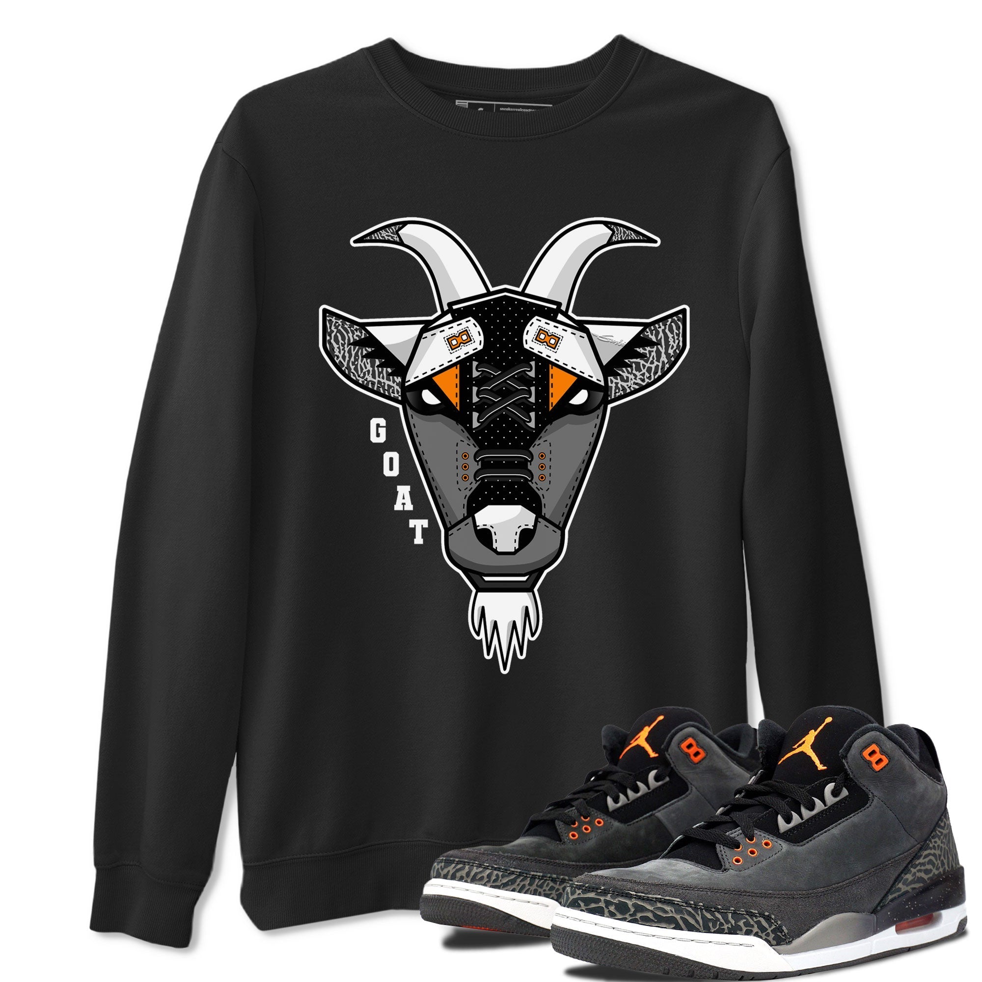 Air Jordan 3 Retro Fear shirt to match jordans Goat Face sneaker tees Air Jordan 3 Fear Drip Gear Zone Sneaker Matching Tee Brand Unisex Sneaker Shirt Black 1 T-Shirt
