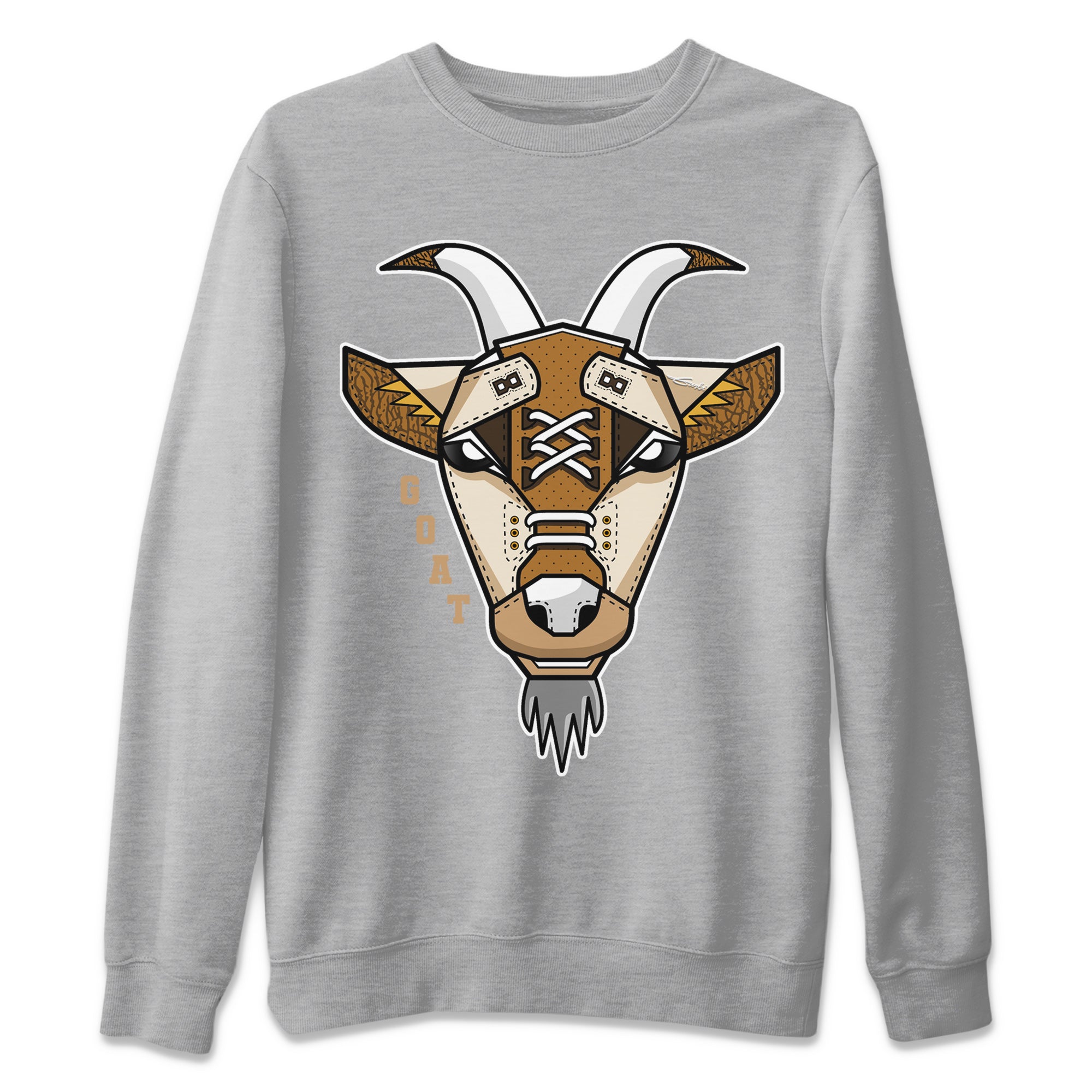 Air Jordan 3 Palomino Sneaker Match Tees Goat Face Sneaker T-Shirts Jordan 3 Palomino Sneaker Release Tees Unisex Shirts Heather Grey 2