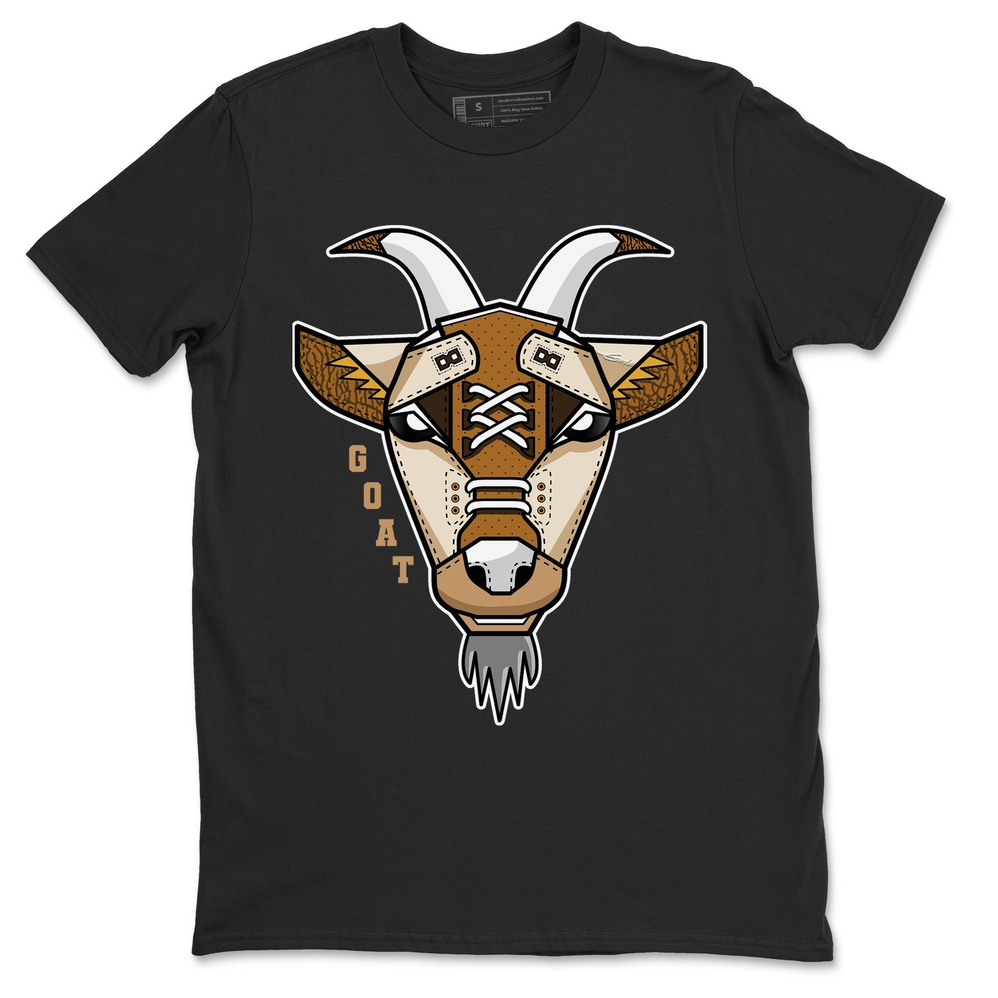 Air Jordan 3 Palomino Sneaker Match Tees Goat Face Sneaker T-Shirts Jordan 3 Palomino Sneaker Release Tees Unisex Shirts Black 2