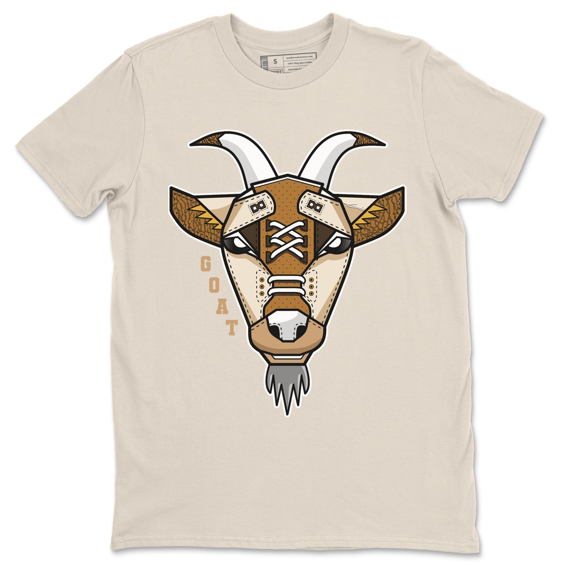 Air Jordan 3 Palomino Sneaker Match Tees Goat Face Sneaker T-Shirts Jordan 3 Palomino Sneaker Release Tees Unisex Shirts Natural 2