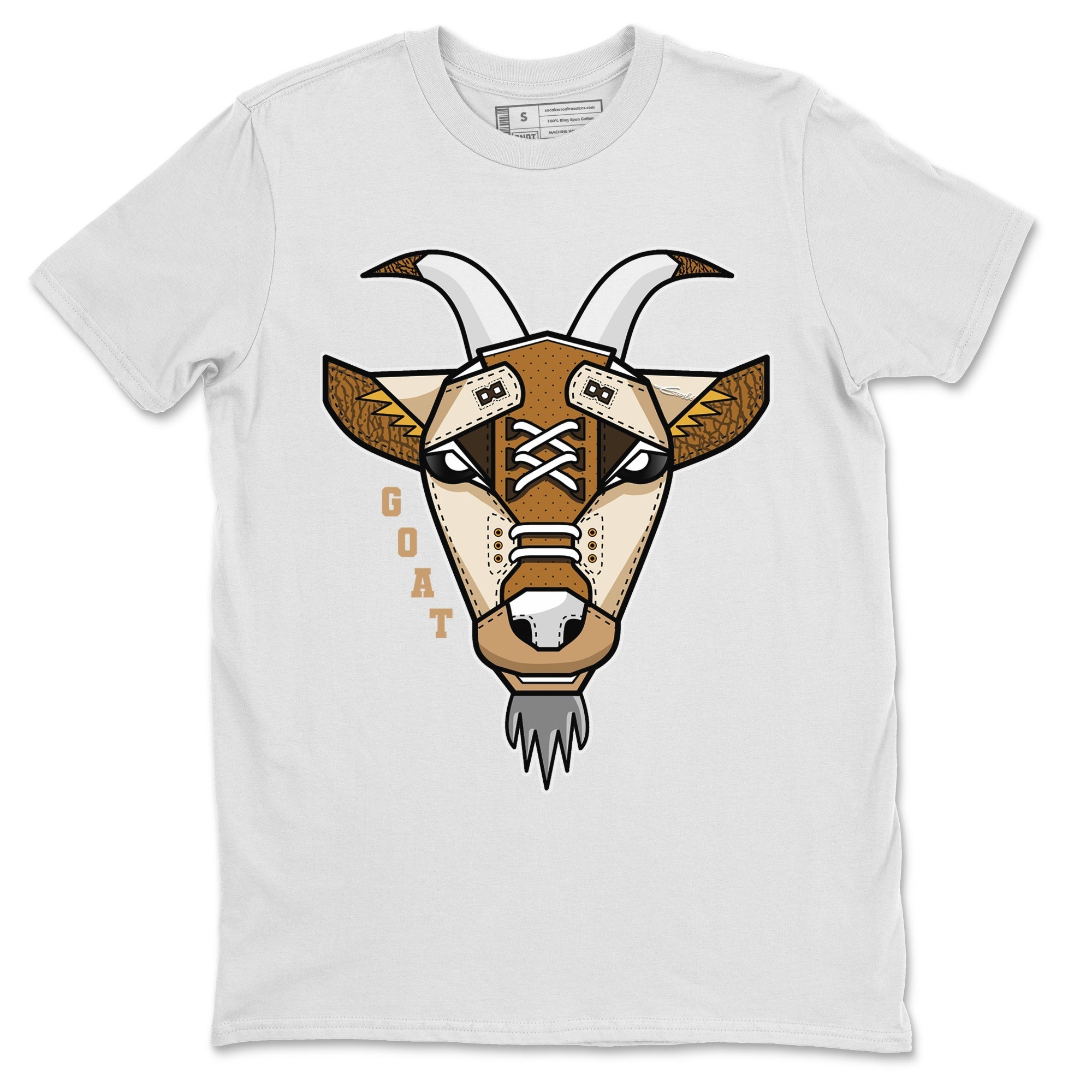Air Jordan 3 Palomino Sneaker Match Tees Goat Face Sneaker T-Shirts Jordan 3 Palomino Sneaker Release Tees Unisex Shirts White 2