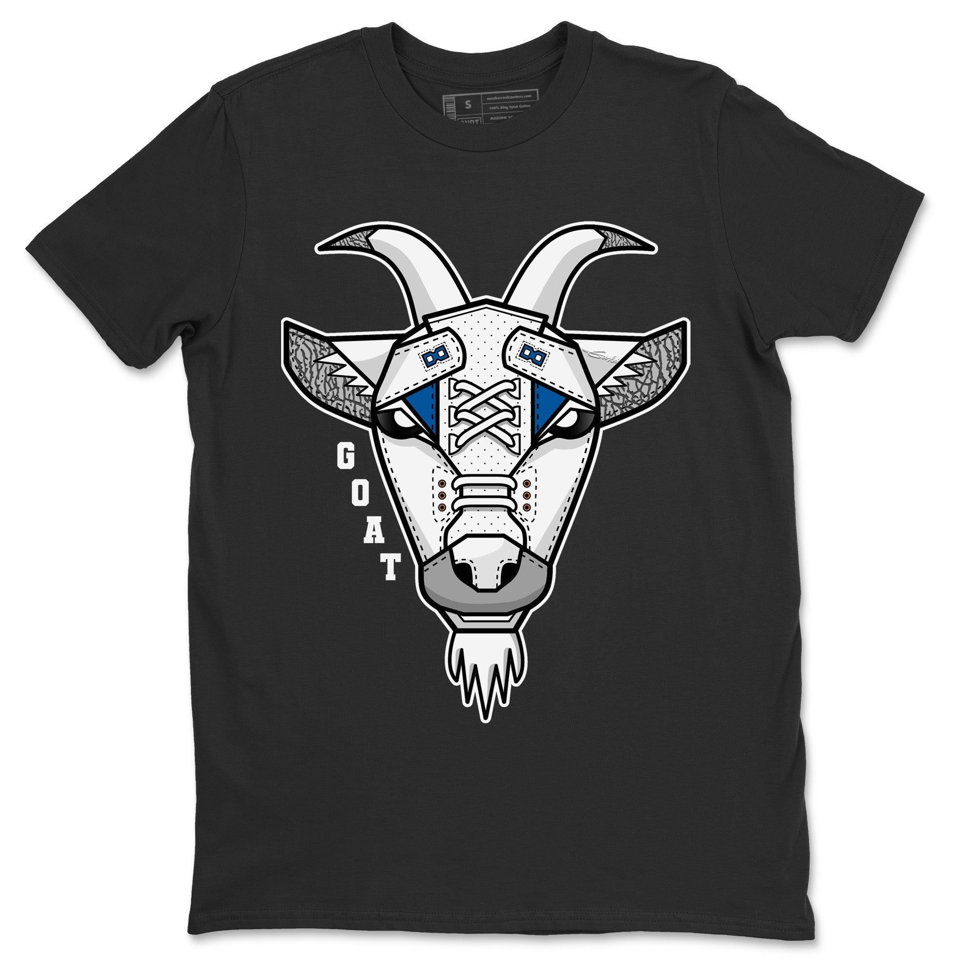 Air Jordan 3 Wizards Sneaker Match Tees Goat Face Streetwear Sneaker Shirt Air Jordan 3 Retro Wizards Sneaker Release Tees Unisex Shirts Black 2