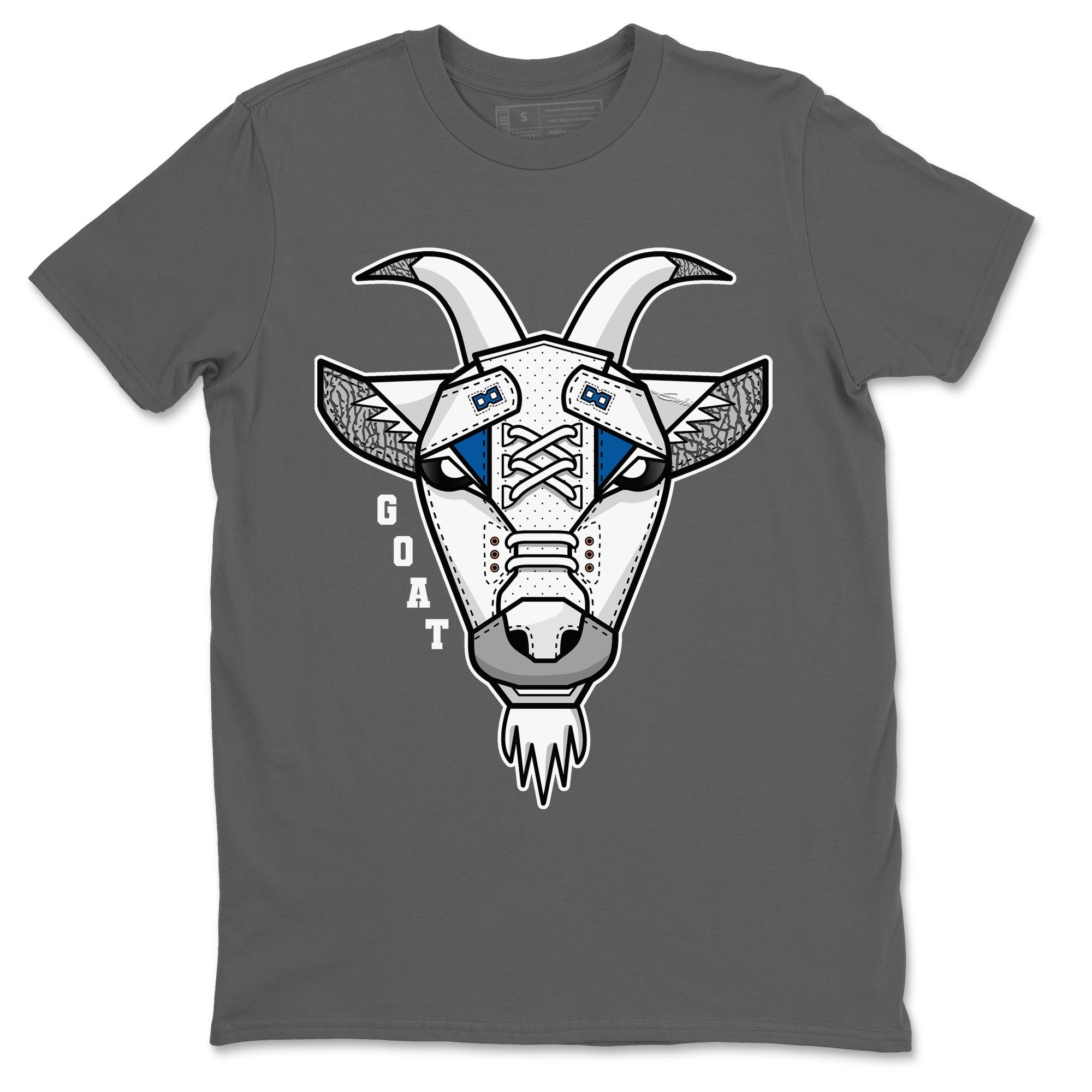 Air Jordan 3 Wizards Sneaker Match Tees Goat Face Streetwear Sneaker Shirt Air Jordan 3 Retro Wizards Sneaker Release Tees Unisex Shirts Cool Grey 2
