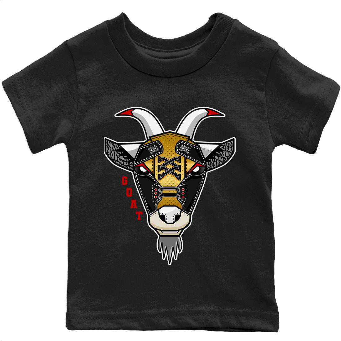 Jordan 3 Black Gold Sneaker Matching T-Shirt Goat Face Sneaker Tees Jordan 3 Black Gold Sneaker Release Tees Kids Shirts