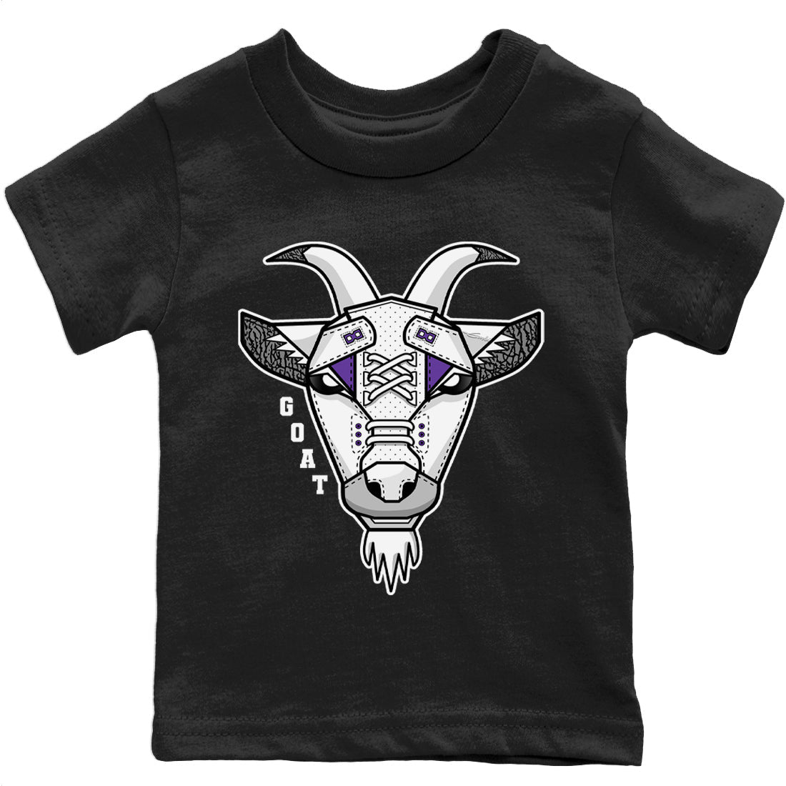 Jordan 3 Dark Iris Sneaker Matching T-Shirt Goat Face Sneaker Tees Jordan 3 Dark Iris Sneaker Release Tees Kids Shirts