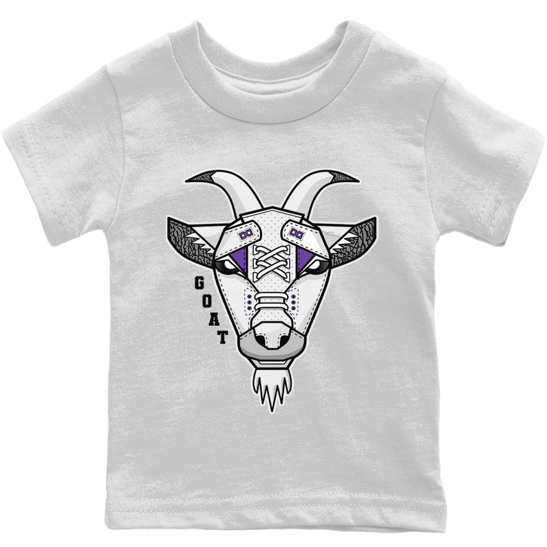 Jordan 3 Dark Iris Sneaker Matching T-Shirt Goat Face Sneaker Tees Jordan 3 Dark Iris Sneaker Release Tees Kids Shirts