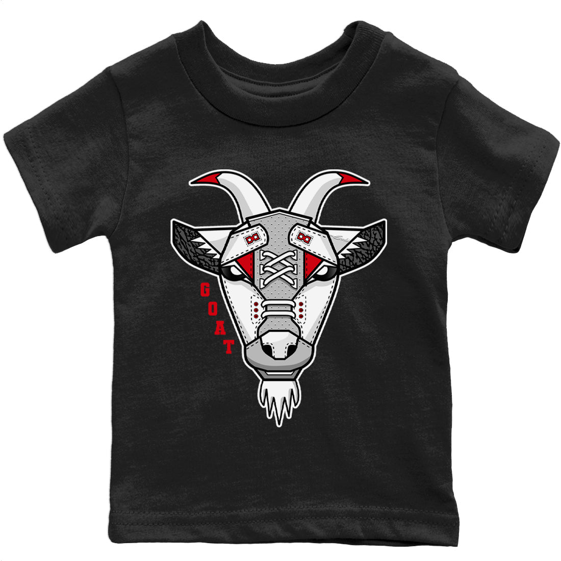 Jordan 3 Fire Red Sneaker Matching T-Shirt Goat Face Sneaker Tees Jordan 3 Fire Red Sneaker Release Tees Kids Shirts