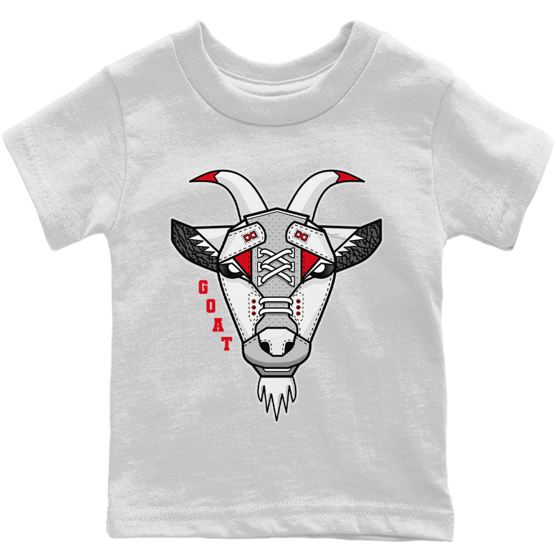 Jordan 3 Fire Red Sneaker Matching T-Shirt Goat Face Sneaker Tees Jordan 3 Fire Red Sneaker Release Tees Kids Shirts