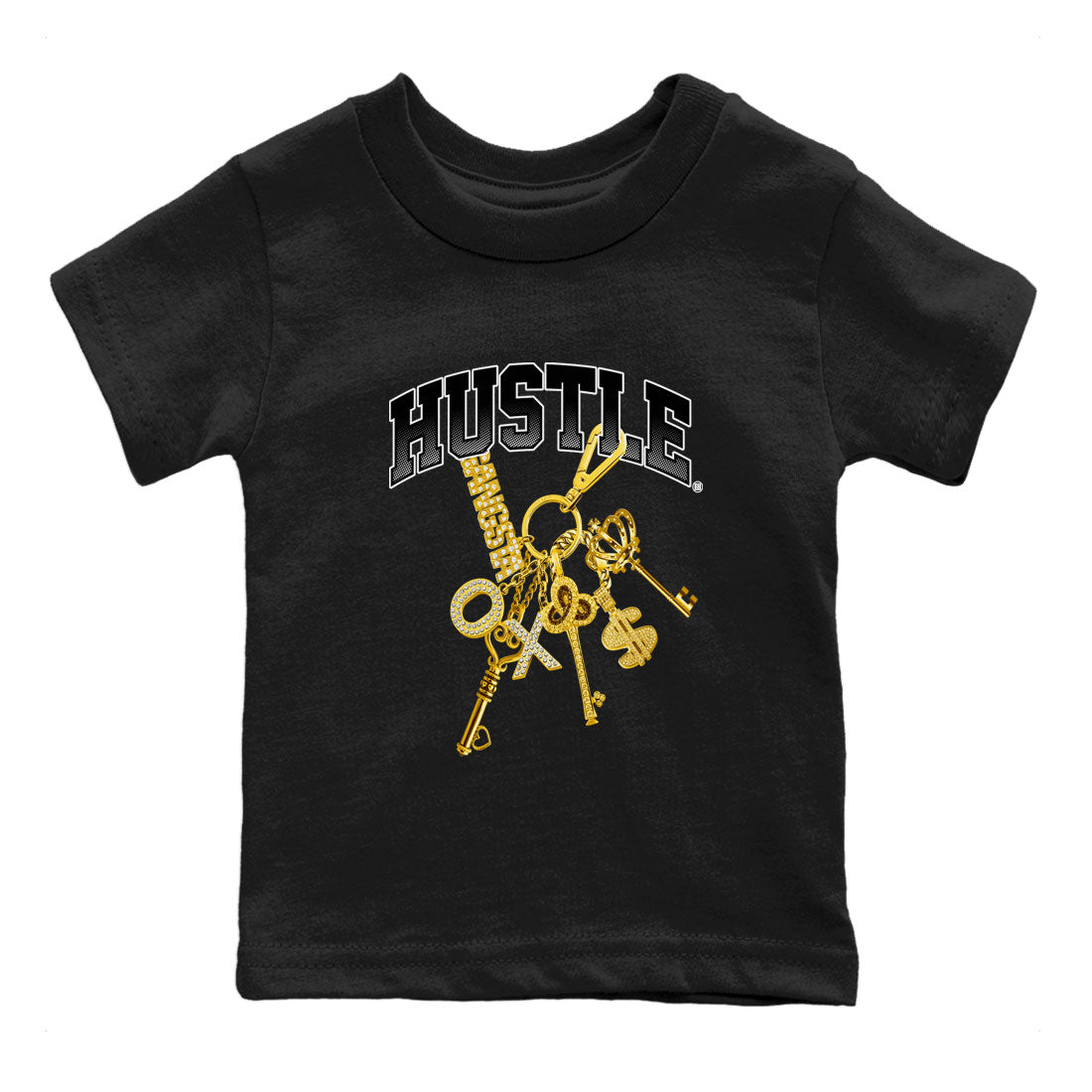 11s Gratitude shirt to match jordans Gold Hustle special sneaker matching tees Air Jordan 11 Gratitude Drip Gear Zone Baby Toddler Black 2 T-Shirt