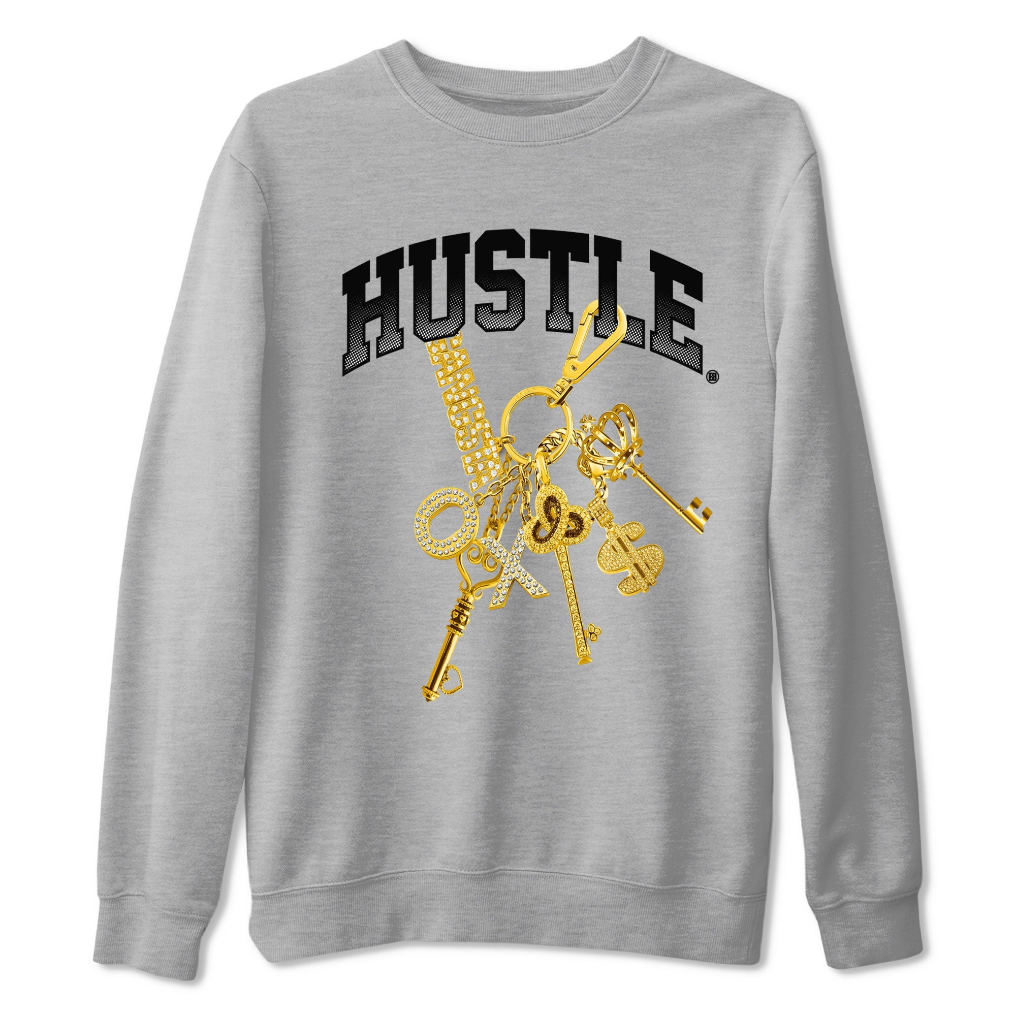 11s Gratitude shirt to match jordans Gold Hustle special sneaker matching tees Air Jordan 11 Gratitude Drip Gear Zone Unisex Heather Grey 2 T-Shirt