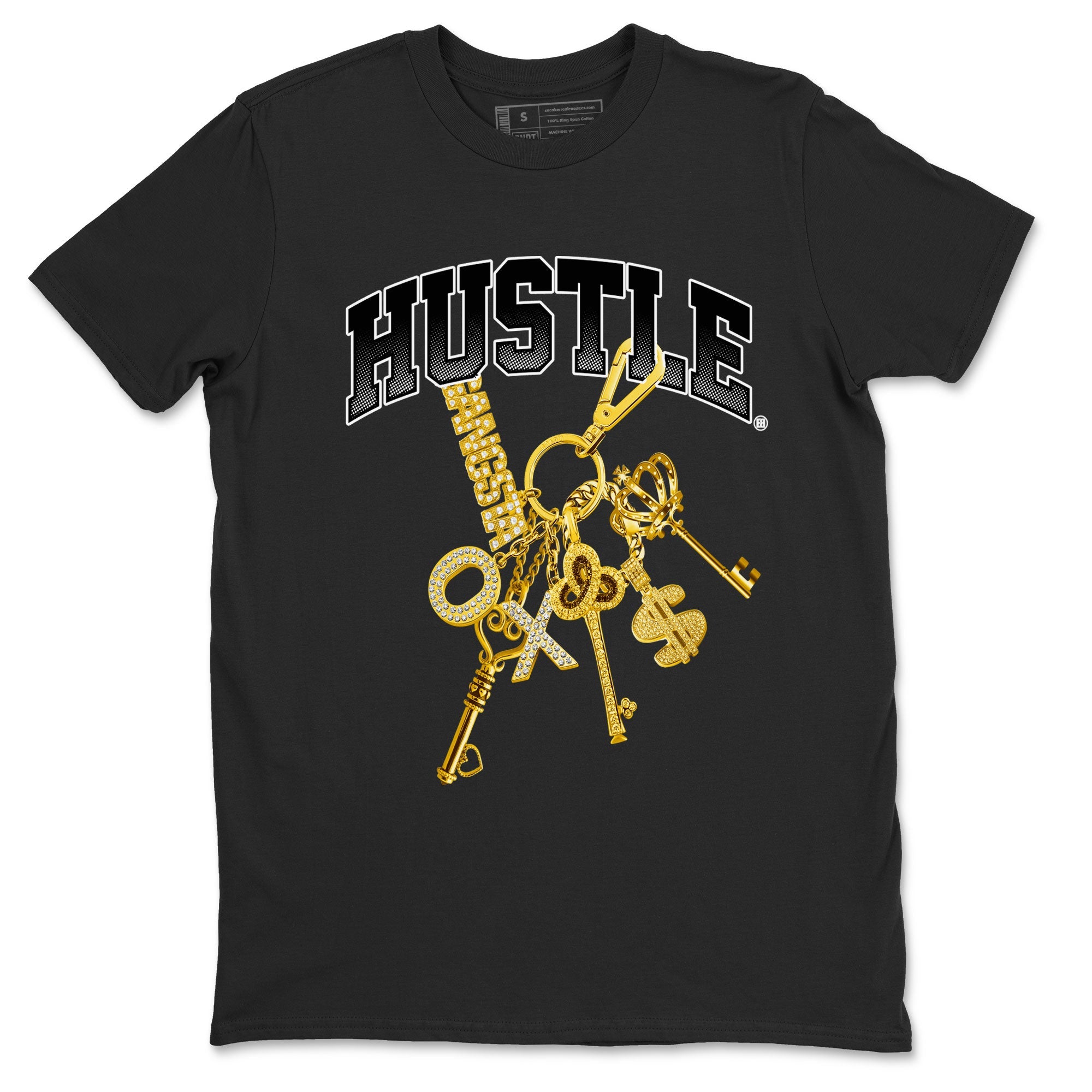 11s Gratitude shirt to match jordans Gold Hustle special sneaker matching tees Air Jordan 11 Gratitude Drip Gear Zone Unisex Black 2 T-Shirt