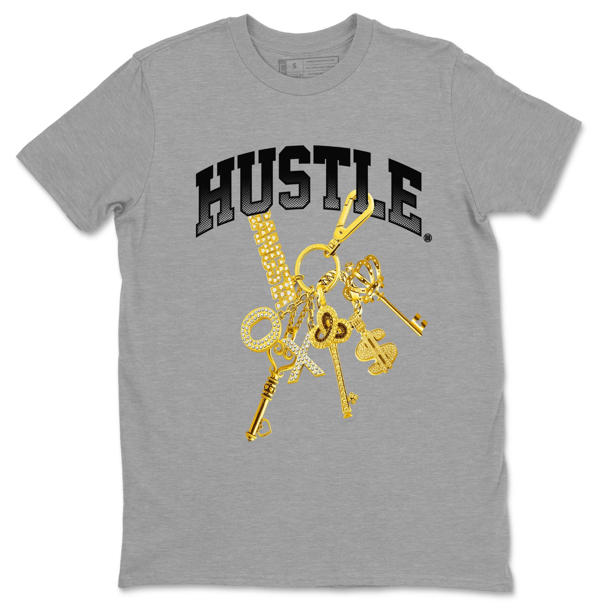11s Gratitude shirt to match jordans Gold Hustle special sneaker matching tees Air Jordan 11 Gratitude Drip Gear Zone Unisex Heather Grey 2 T-Shirt