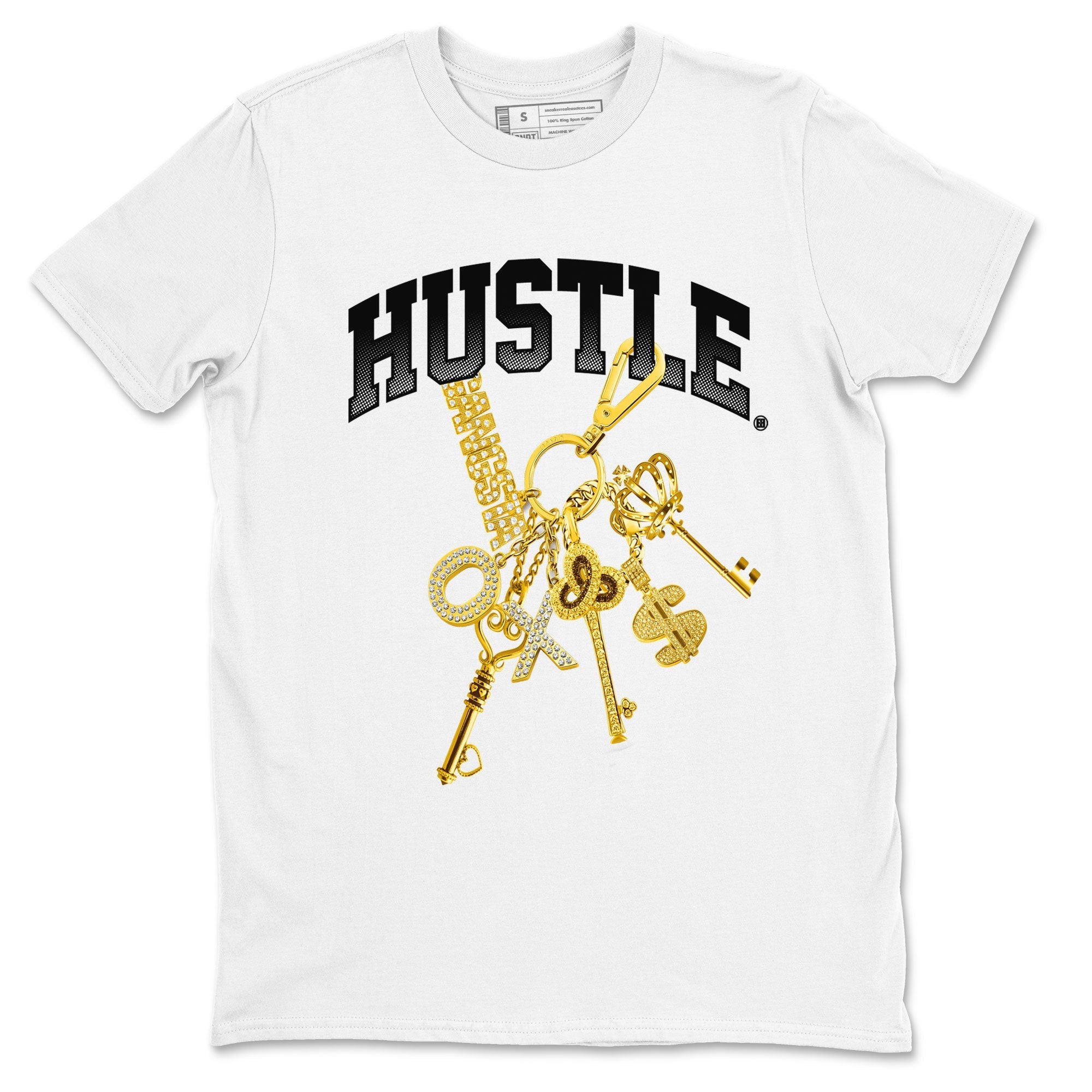 11s Gratitude shirt to match jordans Gold Hustle special sneaker matching tees Air Jordan 11 Gratitude Drip Gear Zone Unisex White 2 T-Shirt