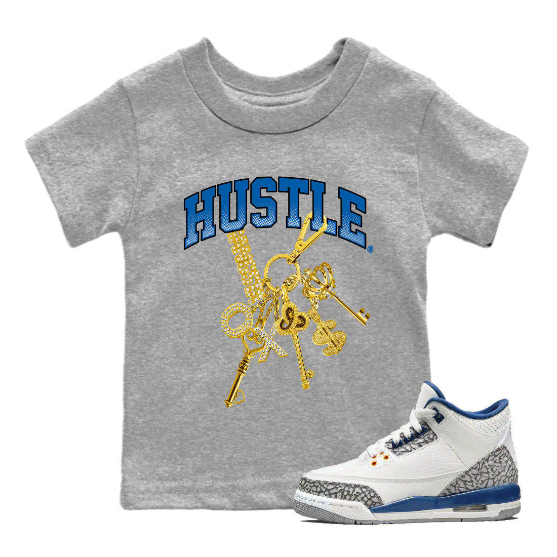 Air Jordan 3 Wizards Gold Hustle Baby and Kids Sneaker Tees Air Jordan 3 Wizards Kids Sneaker Tees Size Chart