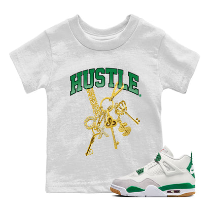Air Jordan 4 Pine Green Sneaker Tees Drip Gear Zone Gold Hustle Sneaker Tees Nike SB x Jordan 4 Pine Green Shirt Kids Shirts White 1