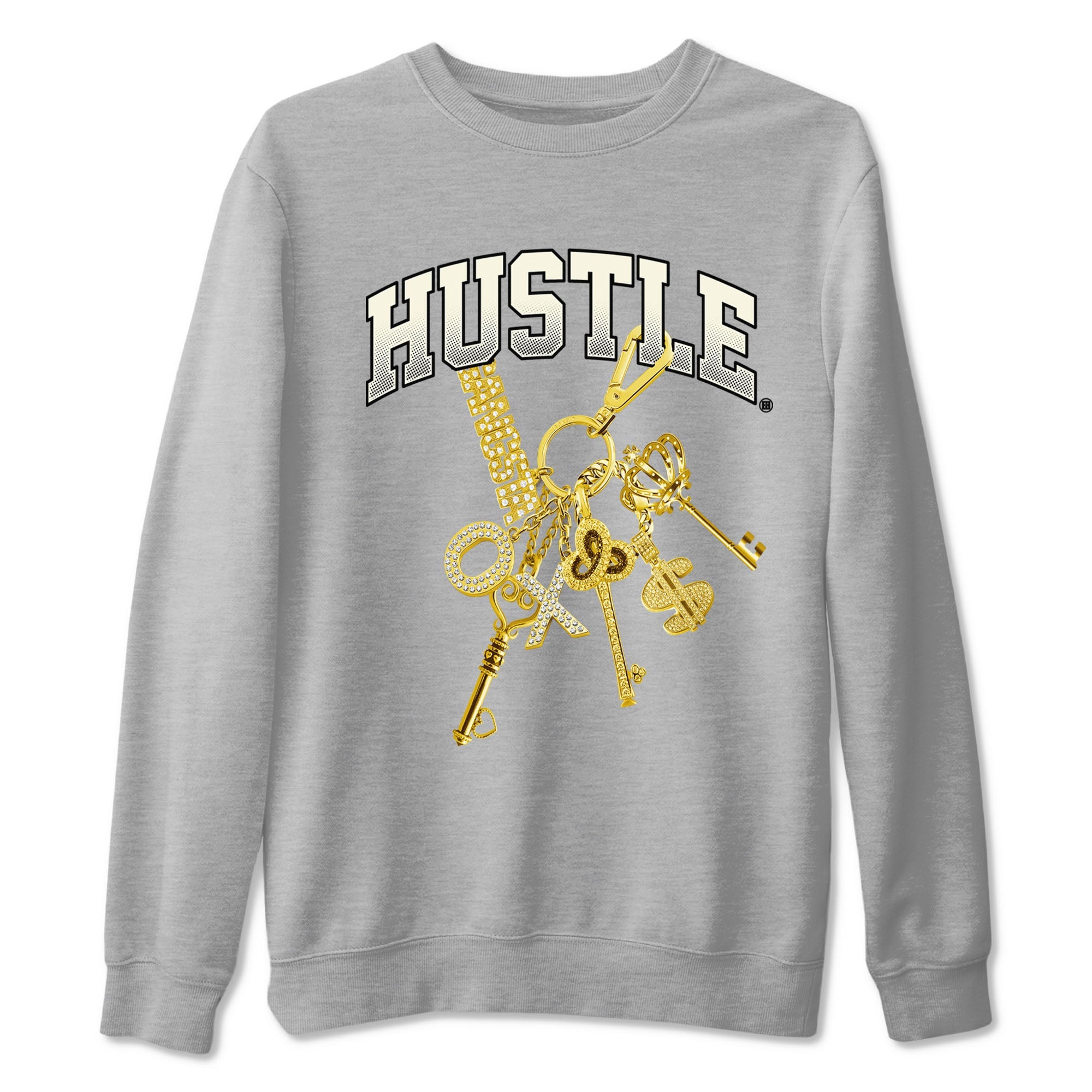 4s Sail shirt to match jordans Gold Hustle sneaker tees Air Jordan 4 Sail Drip Gear Zone unisex cotton Heather Grey 2 crew neck shirt