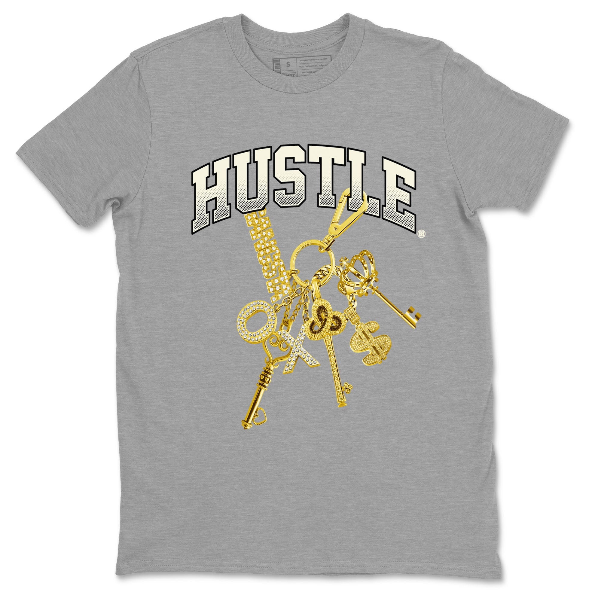 4s Sail shirt to match jordans Gold Hustle sneaker tees Air Jordan 4 Sail Drip Gear Zone unisex cotton Heather Grey 2 crew neck shirt