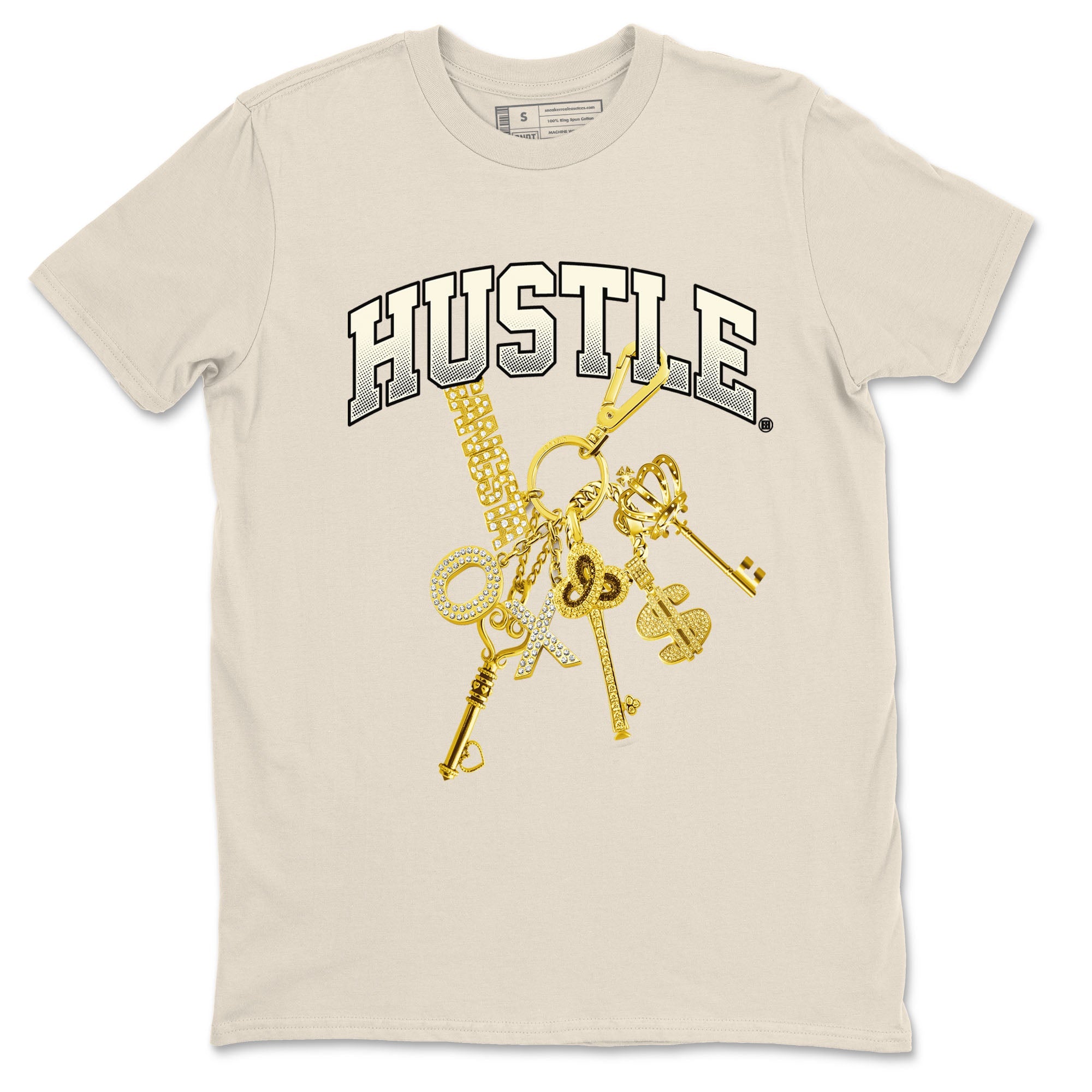 4s Sail shirt to match jordans Gold Hustle sneaker tees Air Jordan 4 Sail Drip Gear Zone unisex cotton Natural 2 crew neck shirt