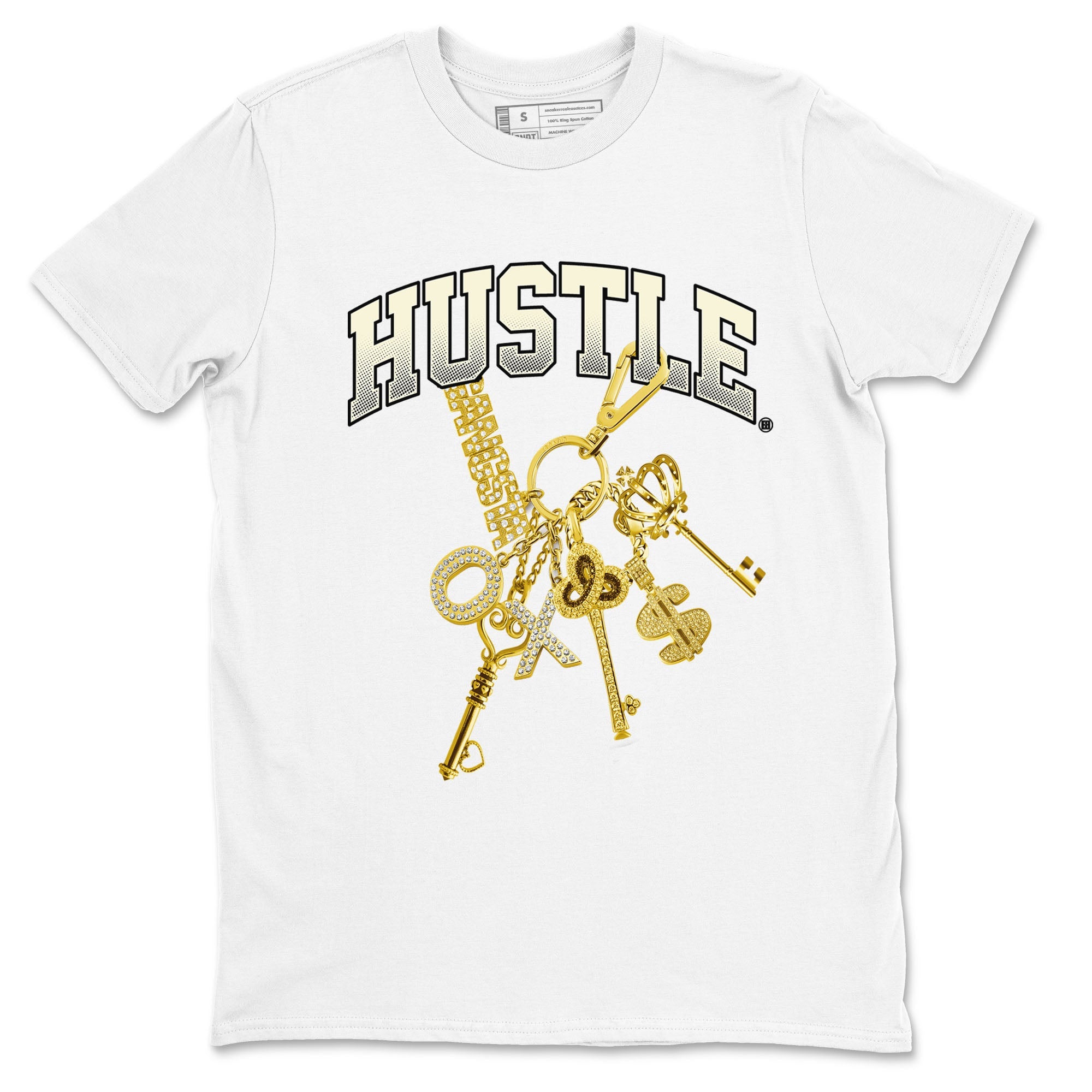 4s Sail shirt to match jordans Gold Hustle sneaker tees Air Jordan 4 Sail Drip Gear Zone unisex cotton White 2 crew neck shirt