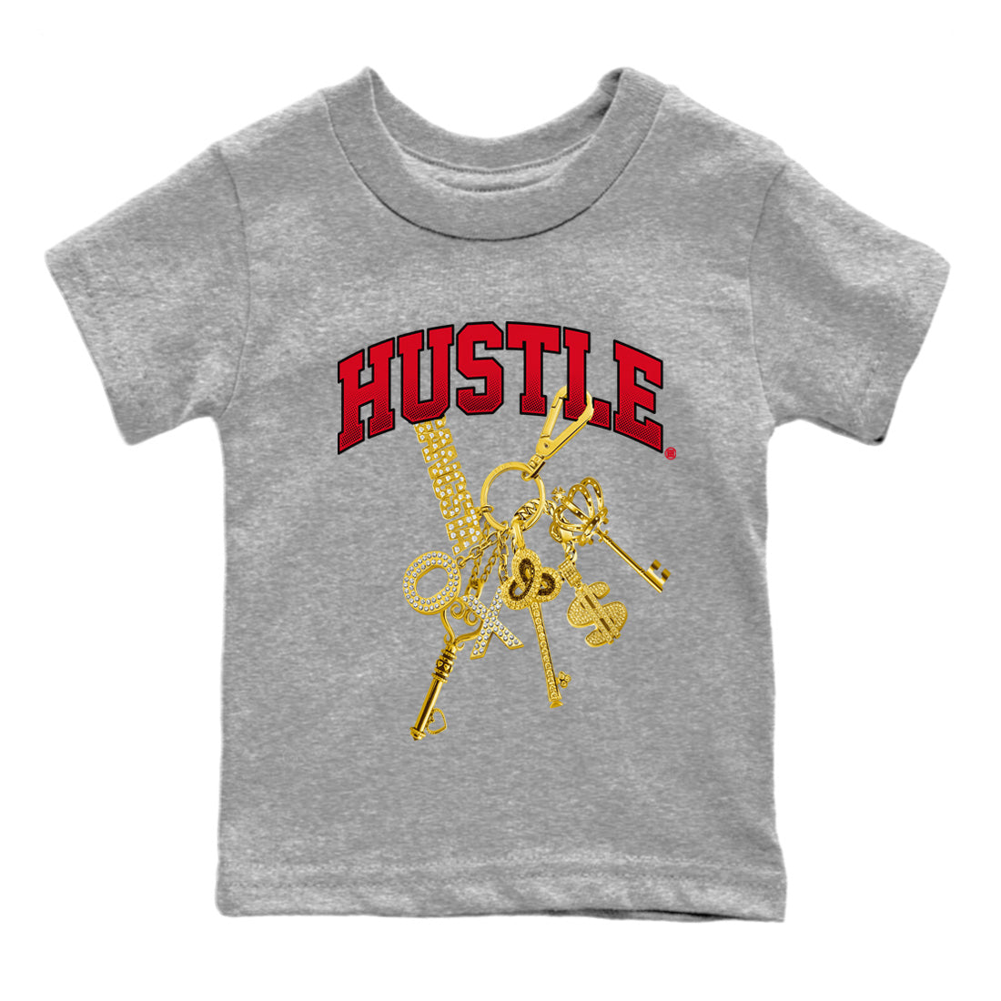 Air Jordan 6 Toro Bravo Sneaker Tees Drip Gear Zone Gold Hustle Sneaker Tees Air Jordan 6 Toro Shirt Kids Shirts Heather Grey 2