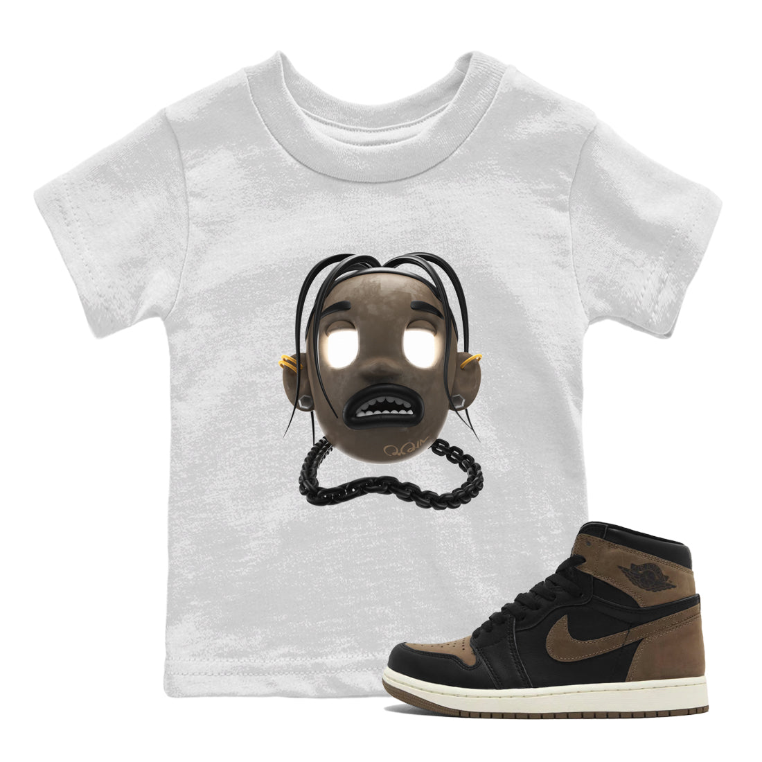 Air Jordan 1 Palomino shirt to match jordans Goosebumps Boy Streetwear Sneaker Shirt AJ1 High Palomino Drip Gear Zone Sneaker Matching Clothing Baby Toddler White 1 T-Shirt