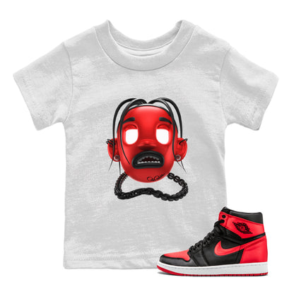 Air Jordan 1 Satin Bred Sneaker Match Tees Goosebumps Boy Sneaker Tees AJ1 Satin Bred Sneaker Release Tees Kids Shirts White 1