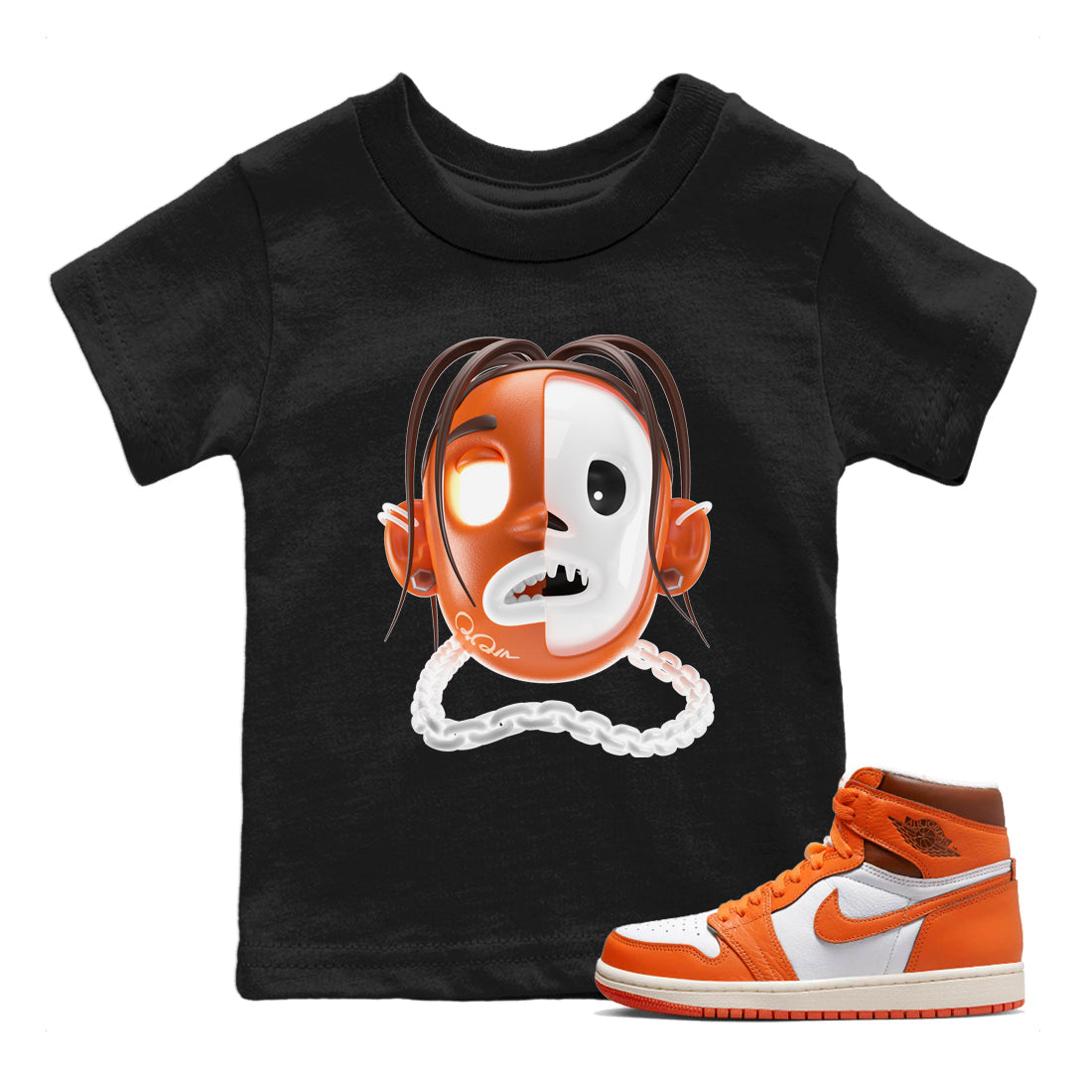 Air Jordan 1 Starfish shirt to match jordans Goosebumps Boy Streetwear Sneaker Shirt AJ1Starfish Drip Gear Zone Sneaker Matching Clothing Baby Toddler Black 1 T-Shirt Halloween Custumes