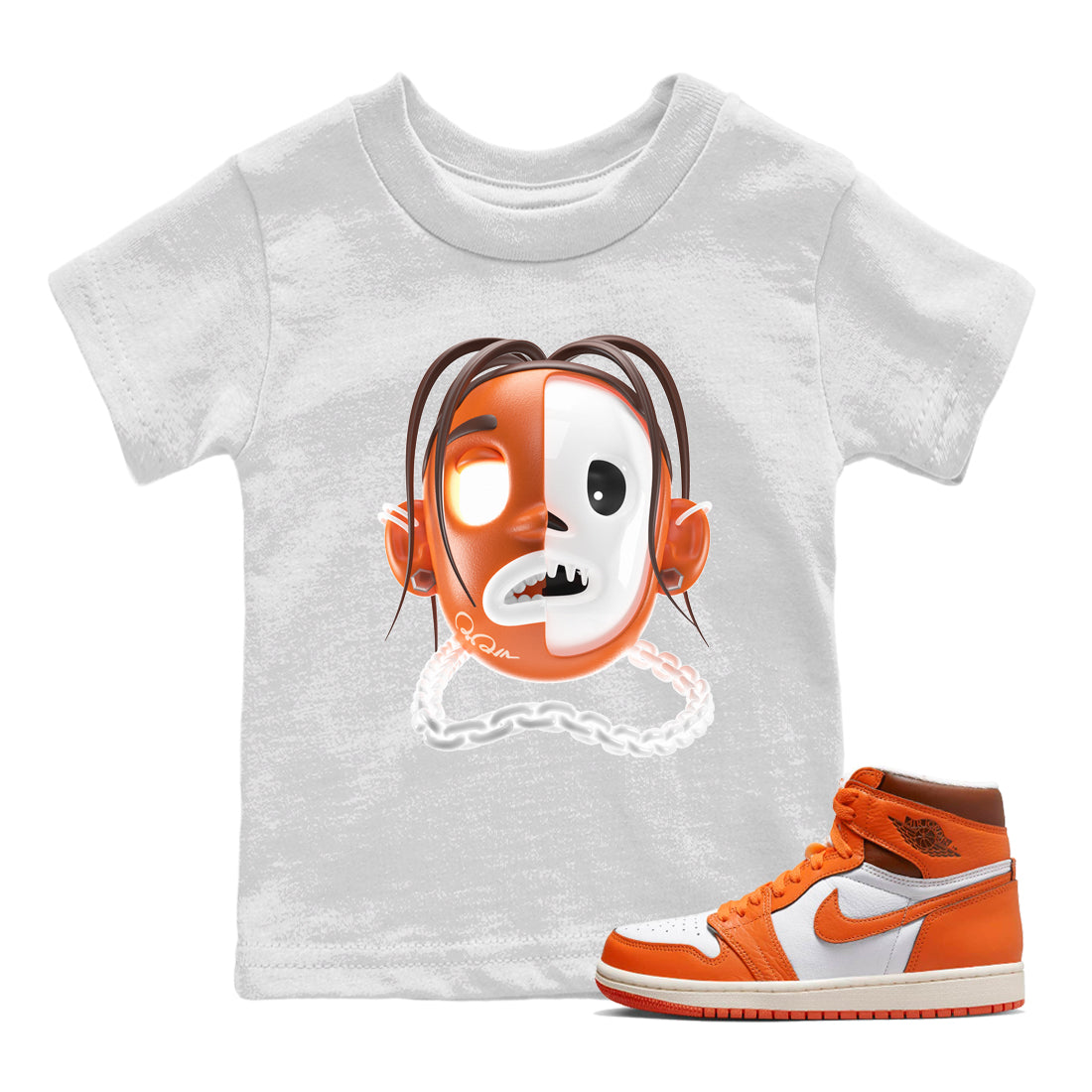 Air Jordan 1 Starfish shirt to match jordans Goosebumps Boy Streetwear Sneaker Shirt AJ1Starfish Drip Gear Zone Sneaker Matching Clothing Baby Toddler White 1 T-Shirt Halloween Custumes