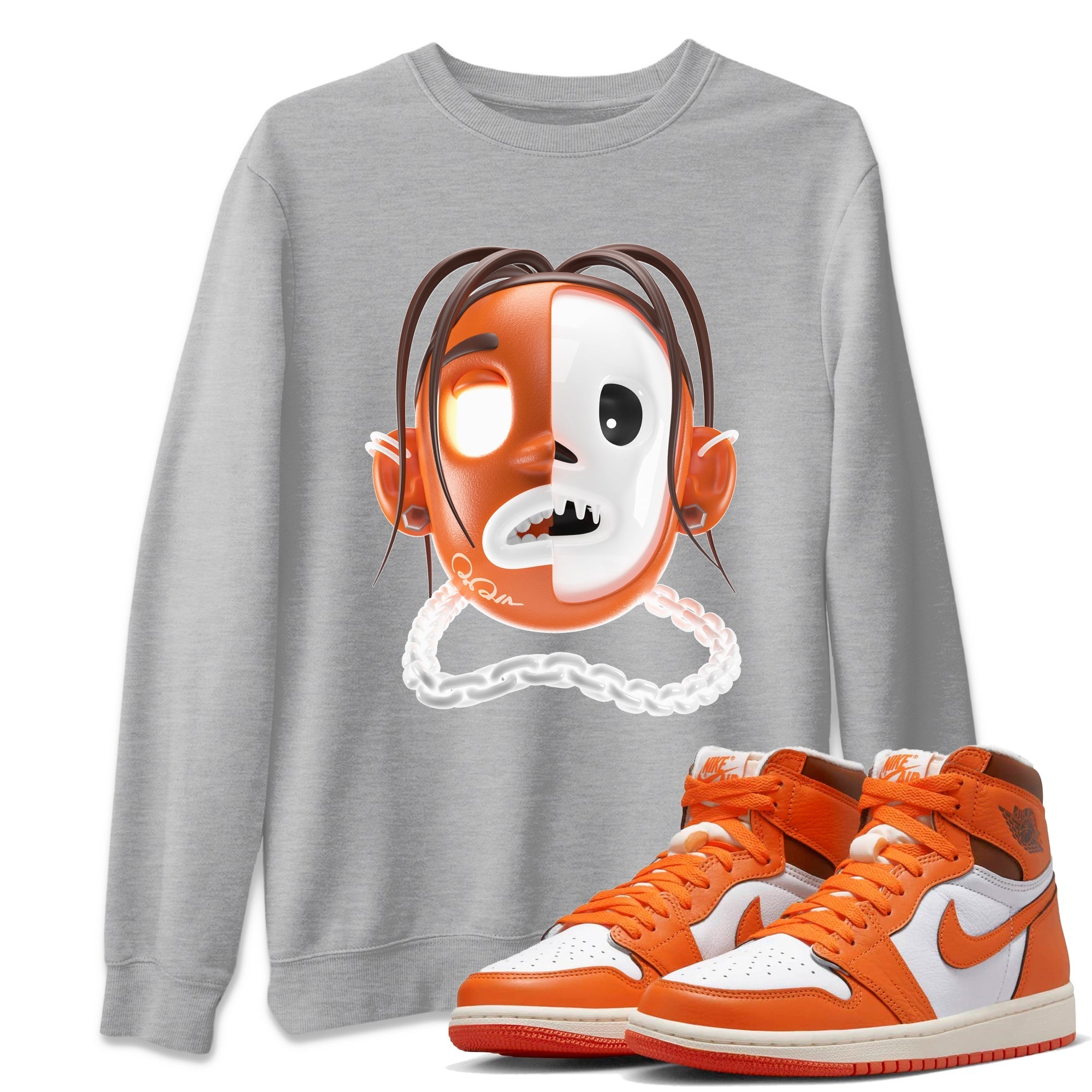 Air Jordan 1 Starfish shirt to match jordans Goosebumps Boy Streetwear Sneaker Shirt AJ1Starfish Drip Gear Zone Sneaker Matching Clothing Unisex Heather Grey 1 T-Shirt Halloween Custumes