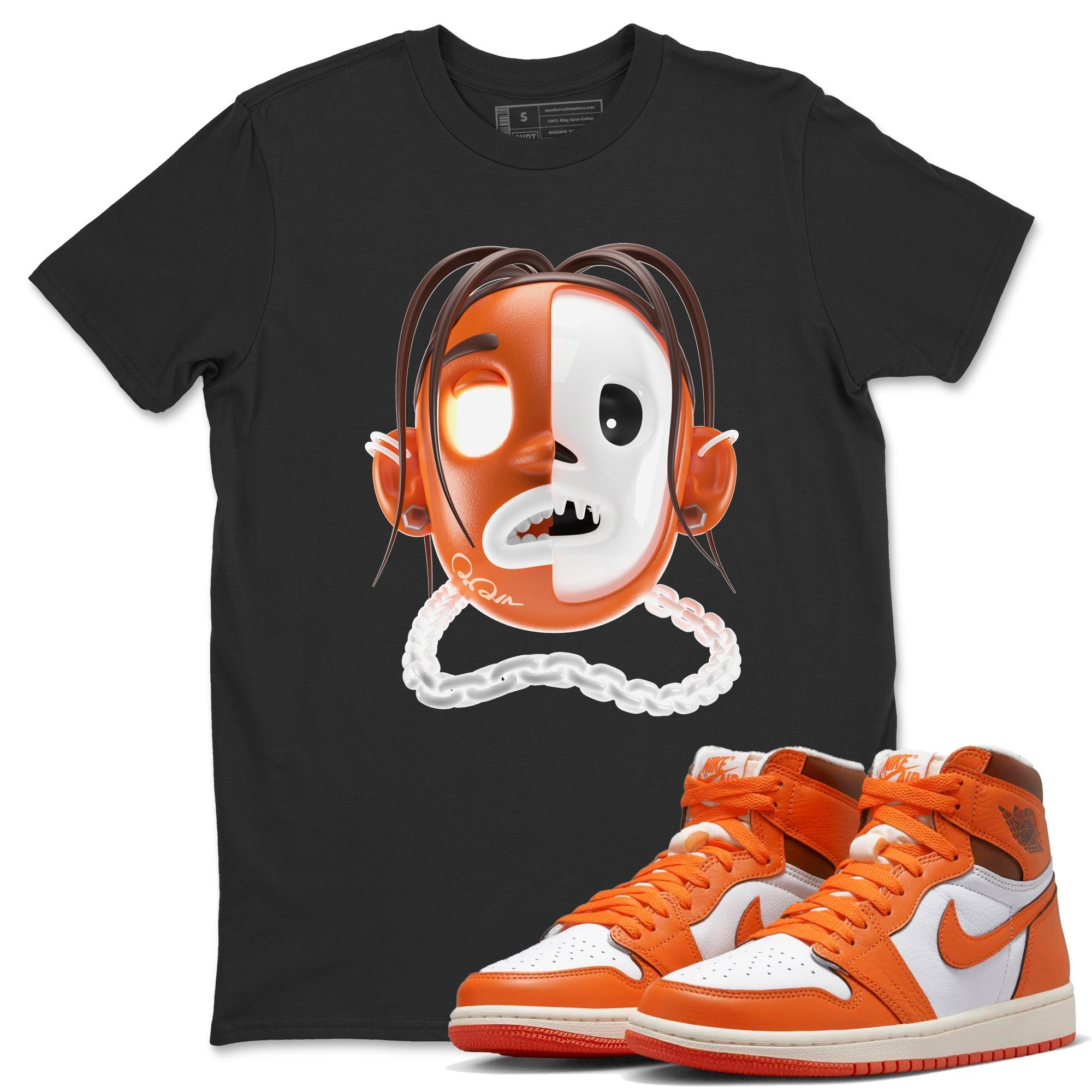 Air Jordan 1 Starfish shirt to match jordans Goosebumps Boy Streetwear Sneaker Shirt AJ1Starfish Drip Gear Zone Sneaker Matching Clothing Unisex Black 1 T-Shirt Halloween Custumes