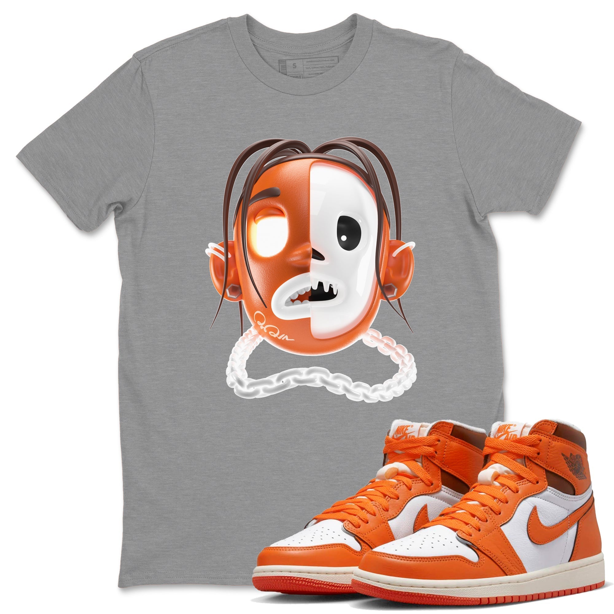 Air Jordan 1 Starfish shirt to match jordans Goosebumps Boy Streetwear Sneaker Shirt AJ1Starfish Drip Gear Zone Sneaker Matching Clothing Unisex Heather Grey 1 T-Shirt Halloween Custumes