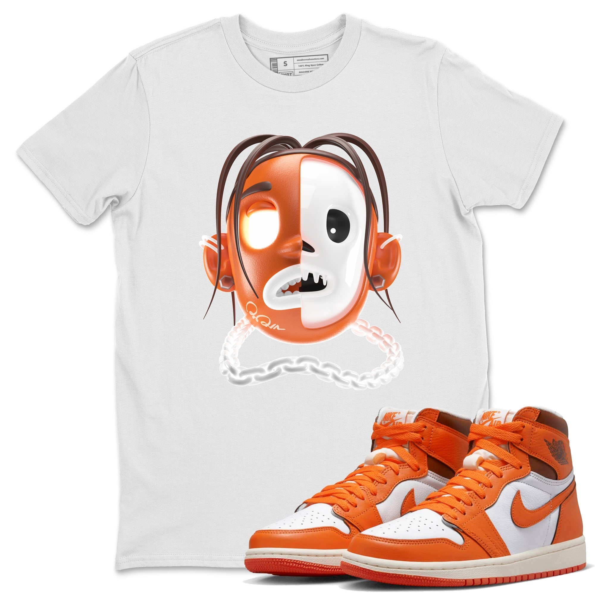 Air Jordan 1 Starfish shirt to match jordans Goosebumps Boy Streetwear Sneaker Shirt AJ1Starfish Drip Gear Zone Sneaker Matching Clothing Unisex White 1 T-Shirt Halloween Custumes