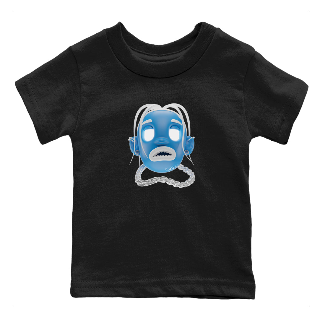 Air Jordan 1 Travis Scott Fragment Sneaker Tees Drip Gear Zone Goosebumps Boy Sneaker Tees AJ1 OG High Travis Scott Fragment Shirt Kids Shirts Black 2