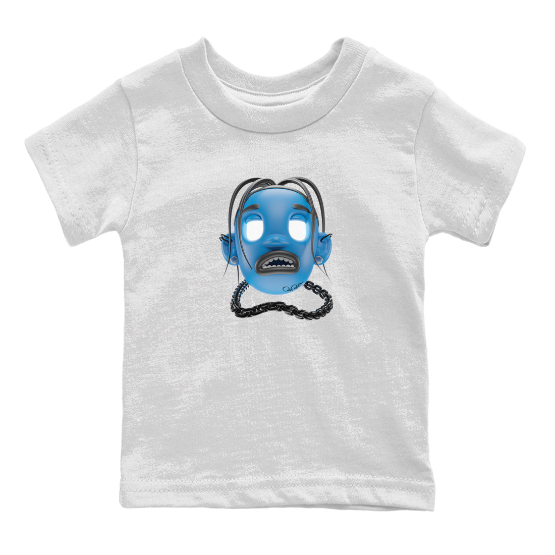 Air Jordan 1 Travis Scott Fragment Sneaker Tees Drip Gear Zone Goosebumps Boy Sneaker Tees AJ1 OG High Travis Scott Fragment Shirt Kids Shirts White 2